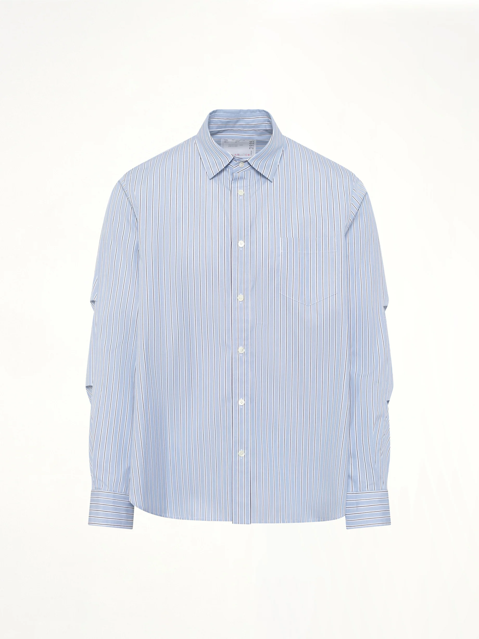 Poplin Shirt in Light Blue Stripe - Image 2