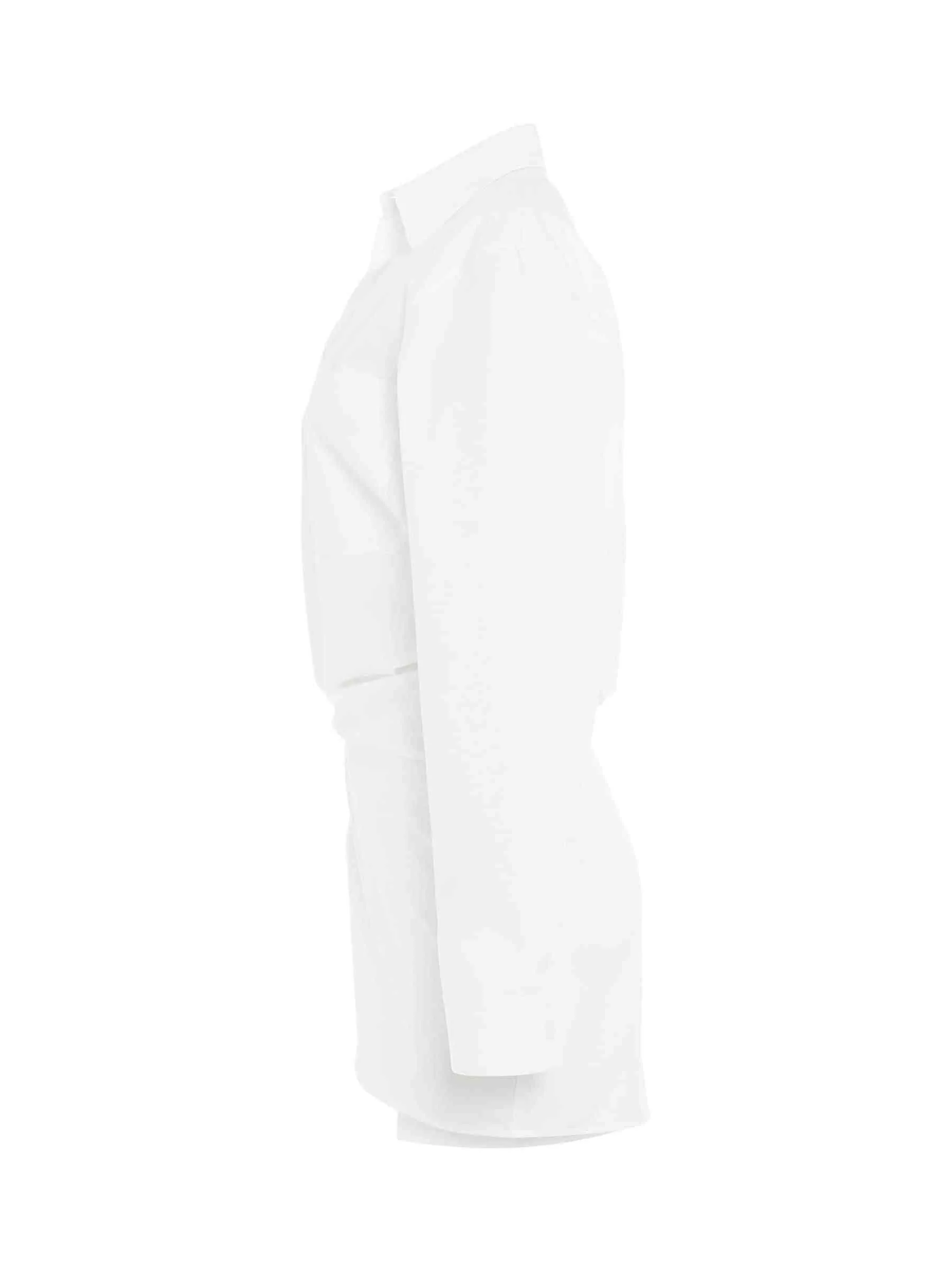 Poplin Twist Shirt Dress in White - Image 3