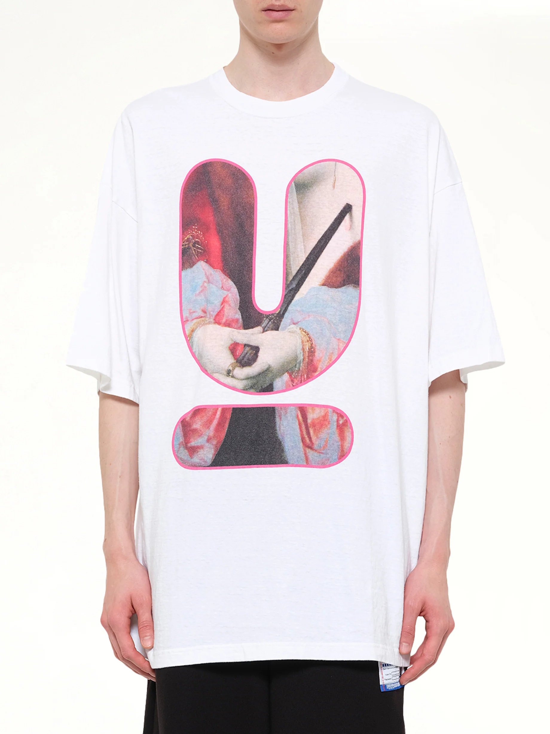 Portrait U Logo T-Shirt in White