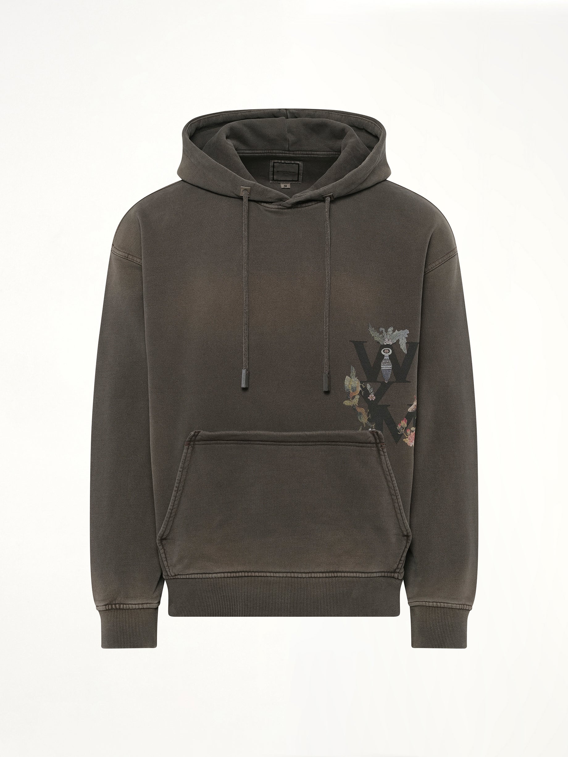 Print Hoodie in Mud - Image 2