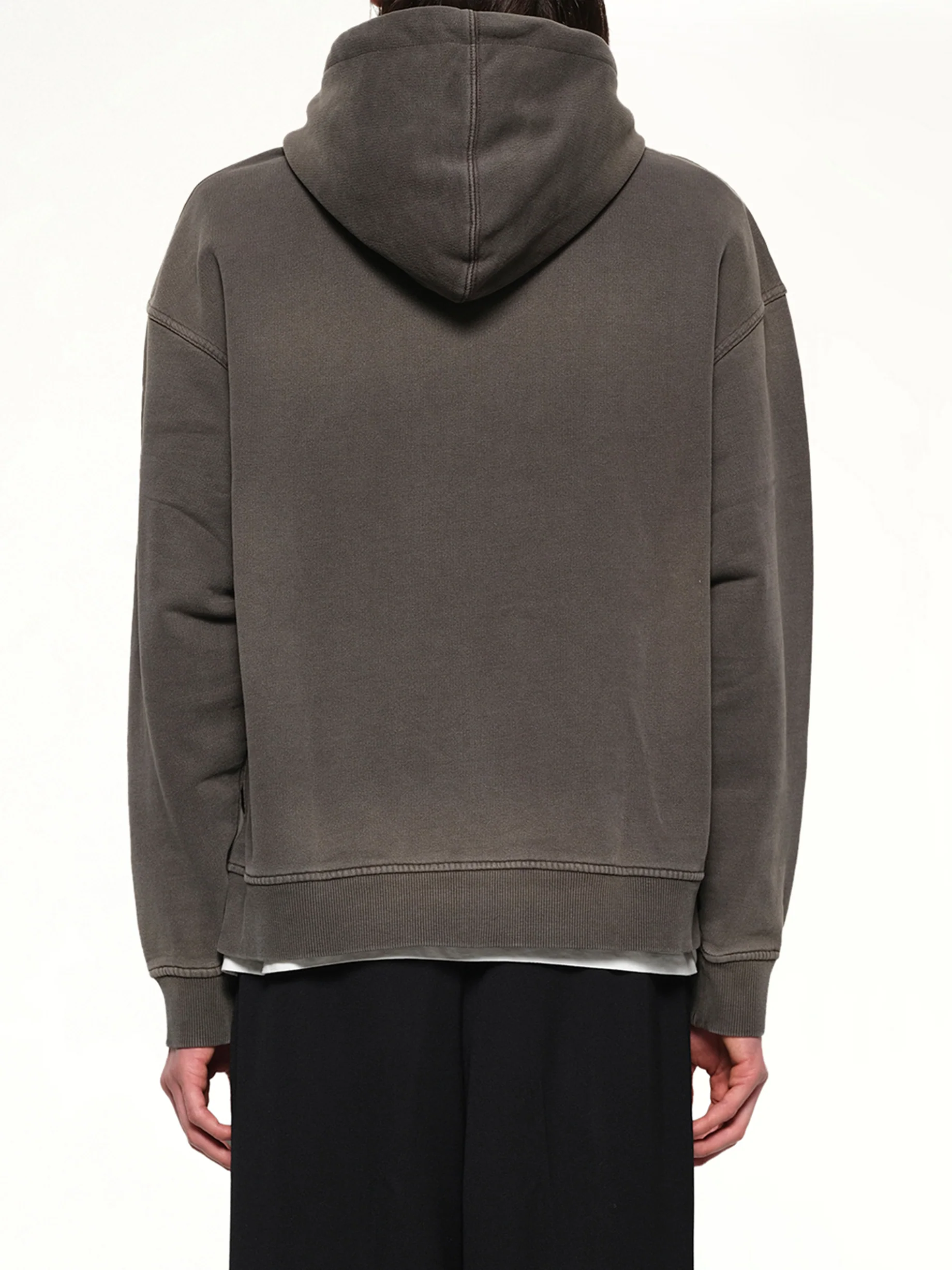 Print Hoodie in Mud - Image 6