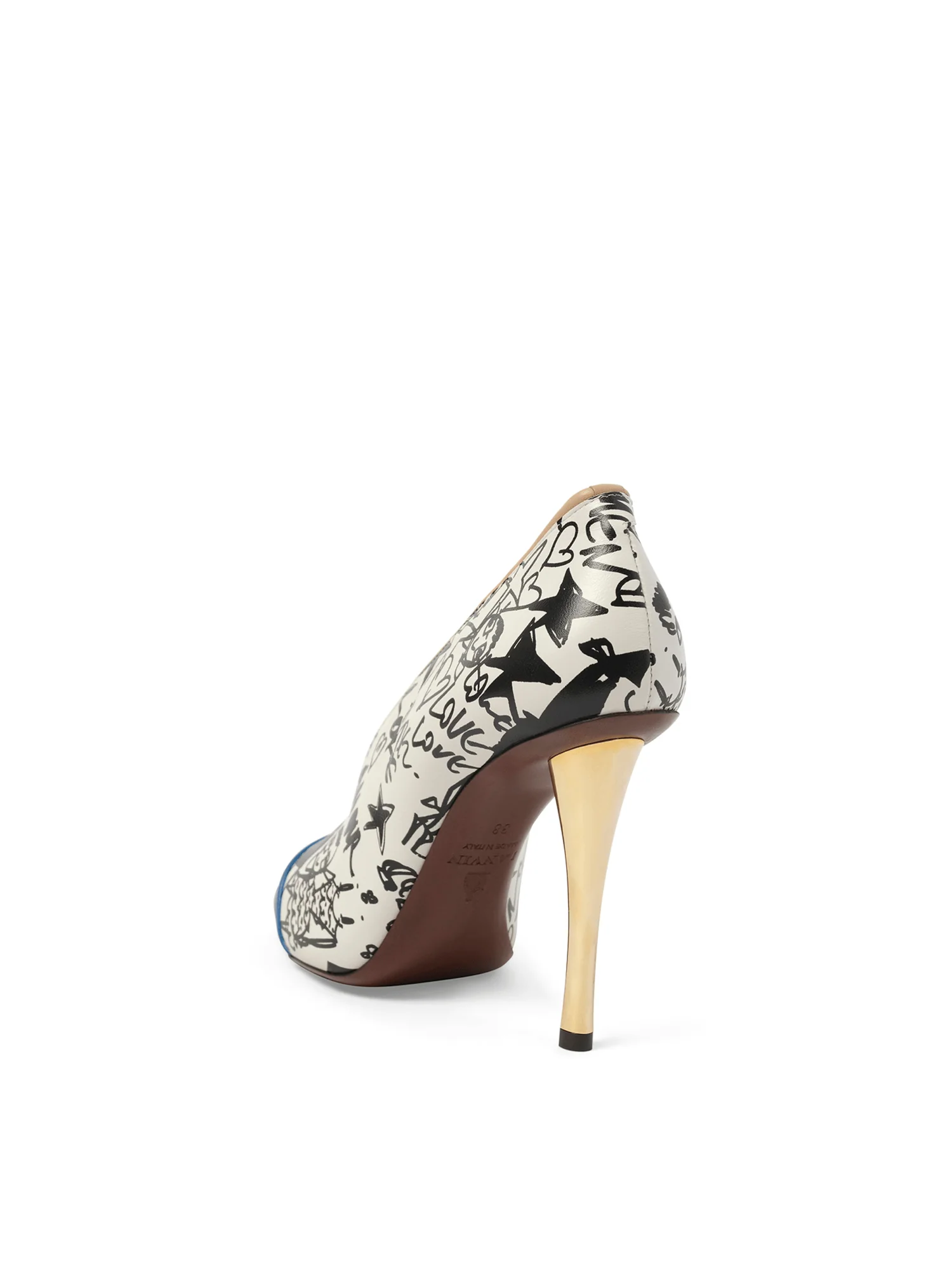 Print V Neck Pump in Multicolor - Image 3