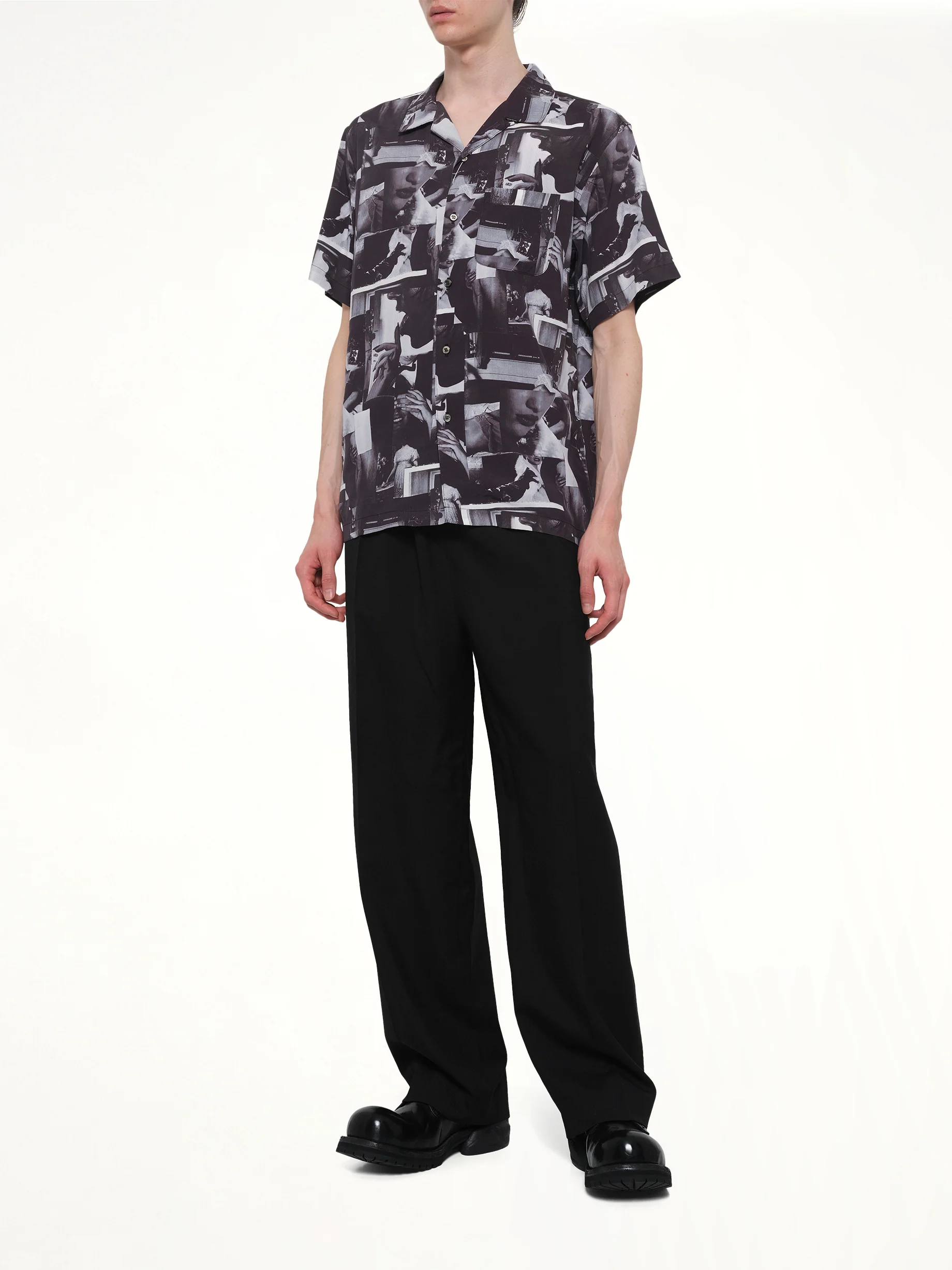 Printed Still Shirt in Black - Image 4