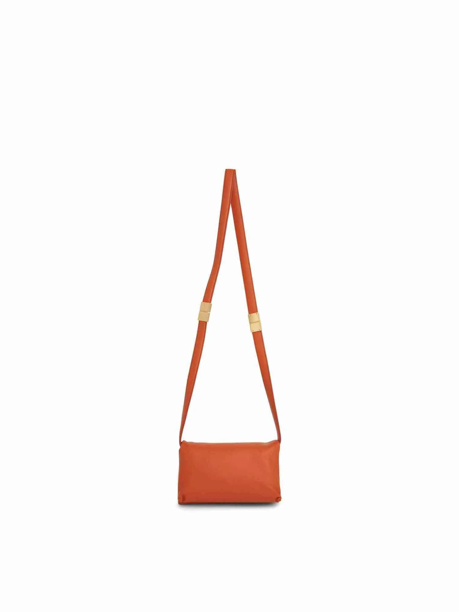 Prisma Small Leather Bag in Chili