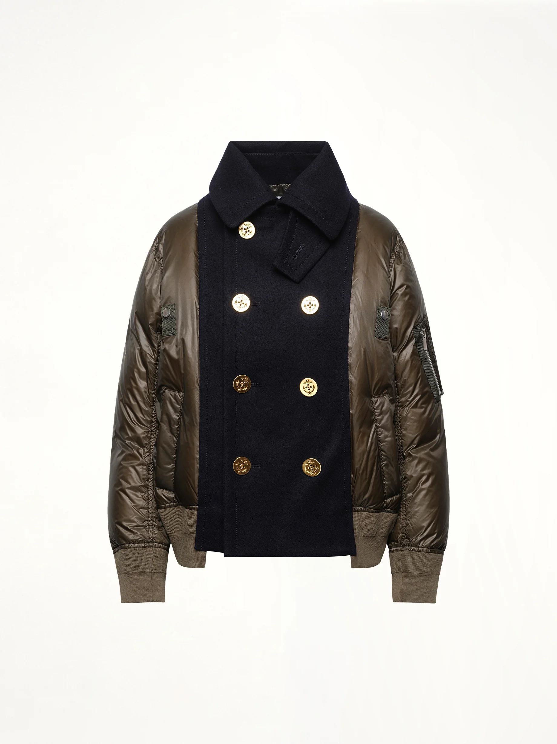 Puffer Blouson in Navy/Khaki - Image 2