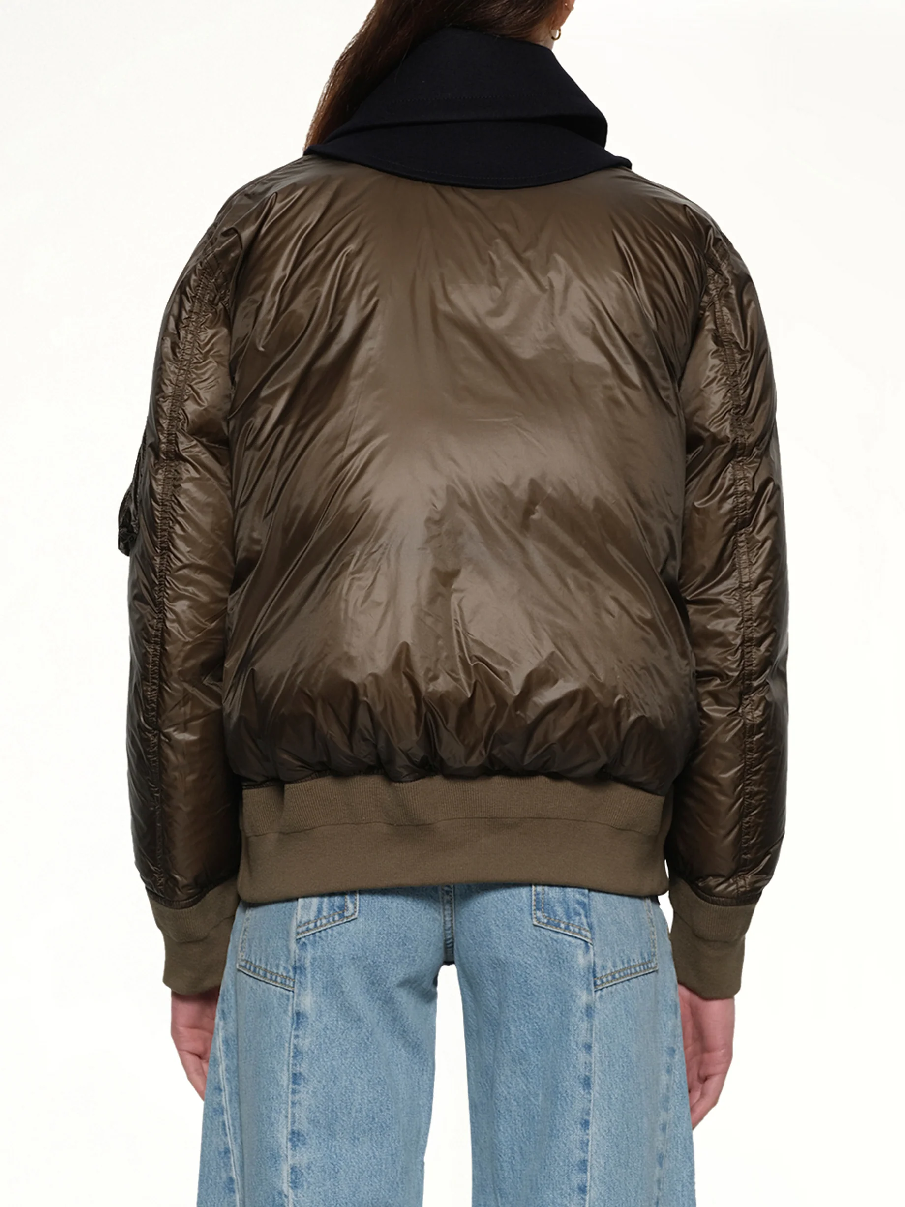 Puffer Blouson in Navy/Khaki - Image 5