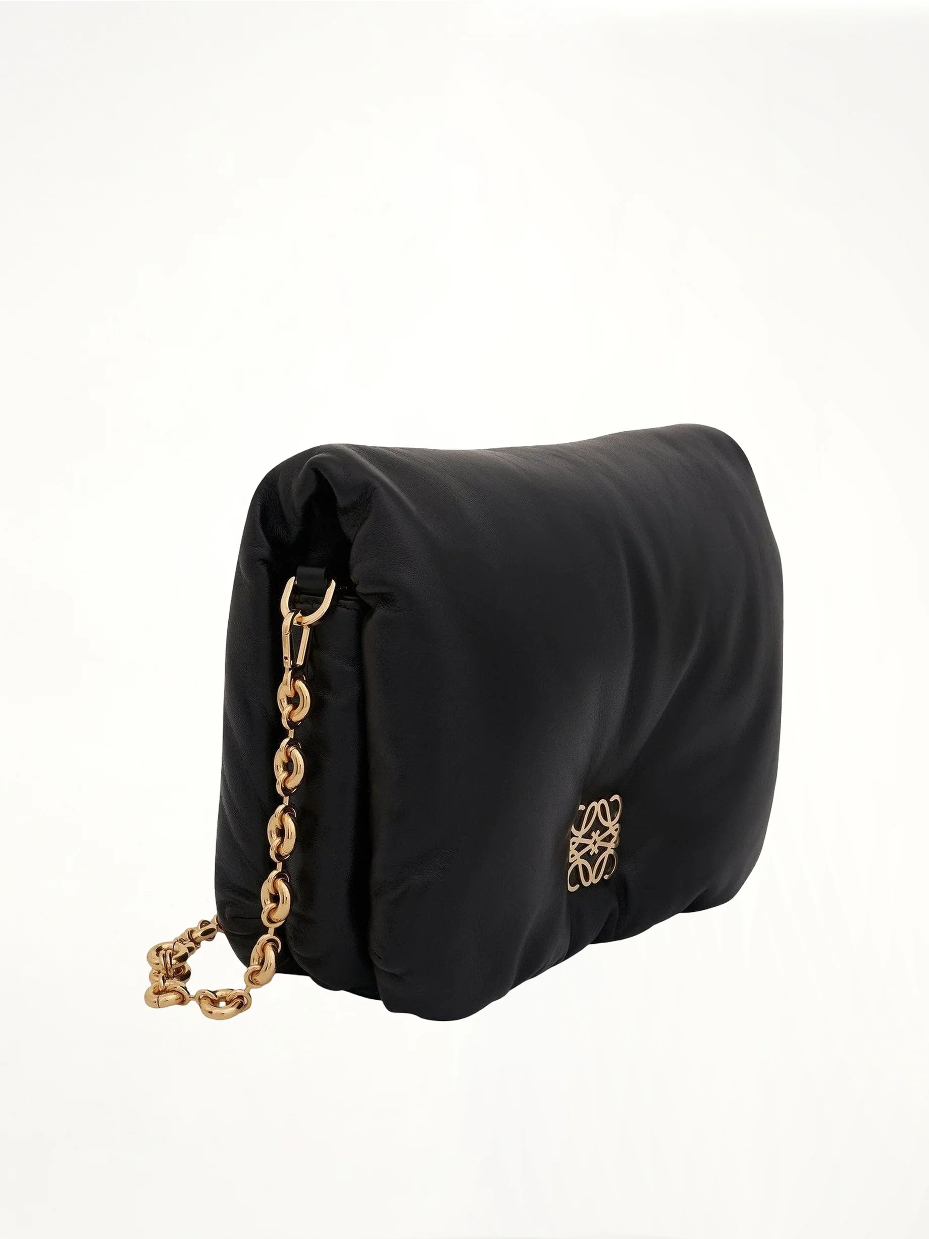 Puffer Goya Bag in Shiny Nappa Lambskin in Black - Image 2