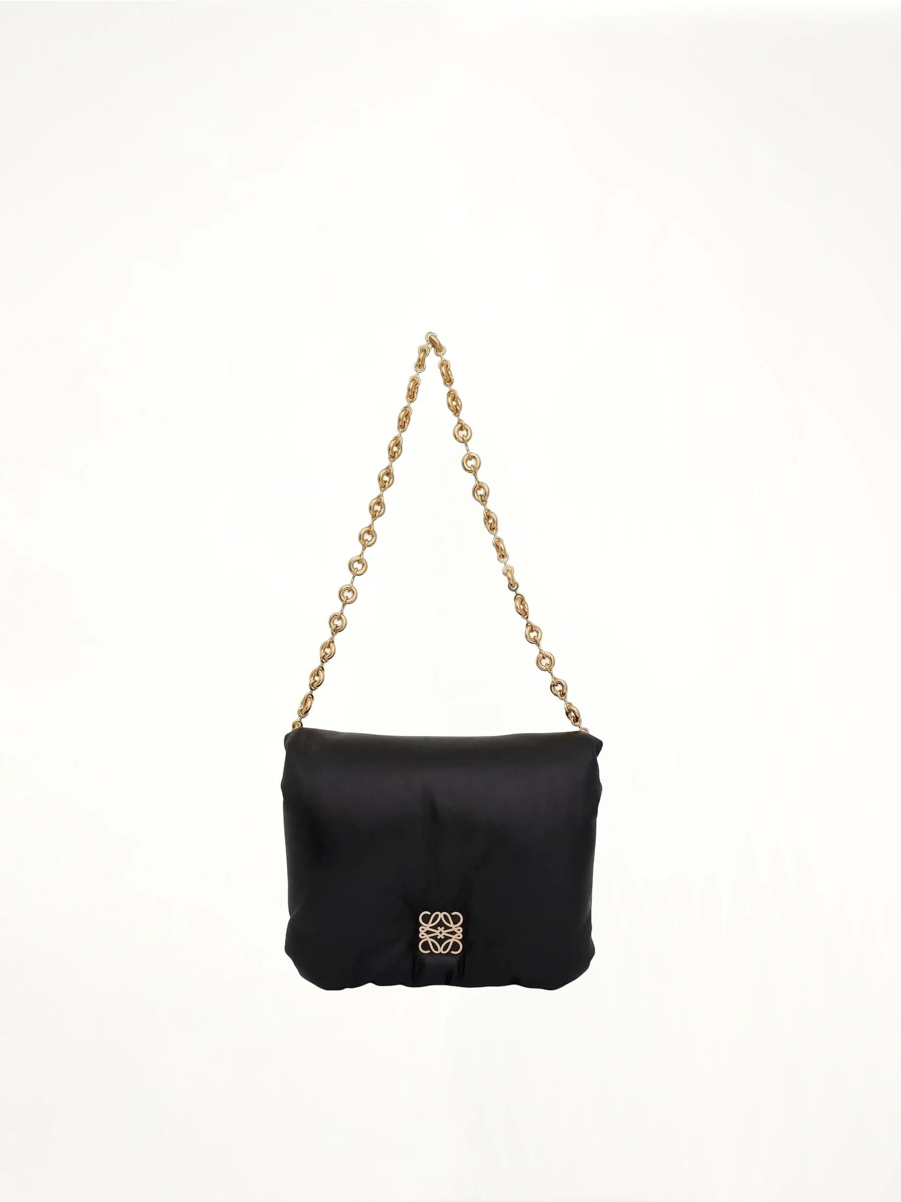 Puffer Goya Bag in Shiny Nappa Lambskin in Black - Image 3