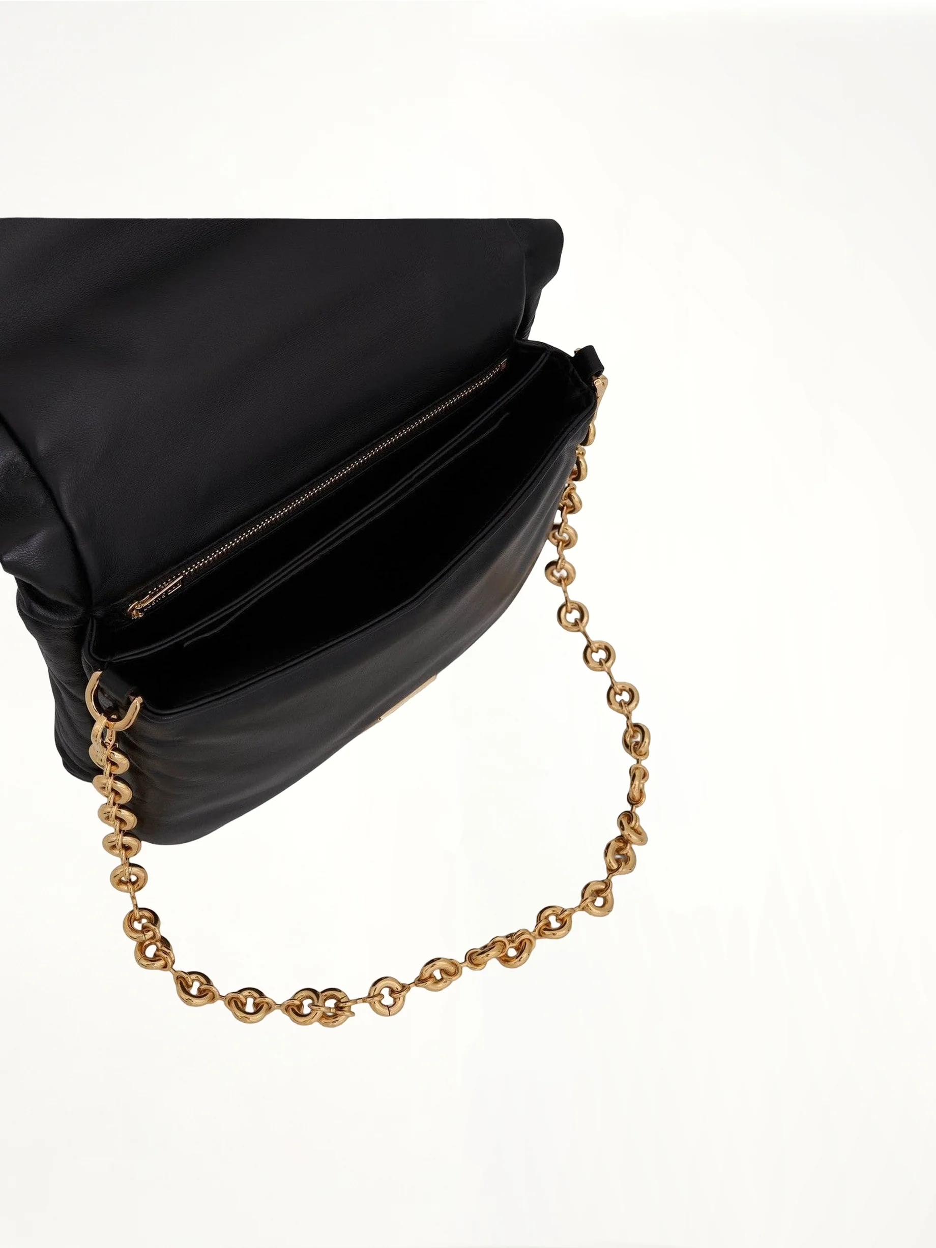 Puffer Goya Bag in Shiny Nappa Lambskin in Black - Image 6