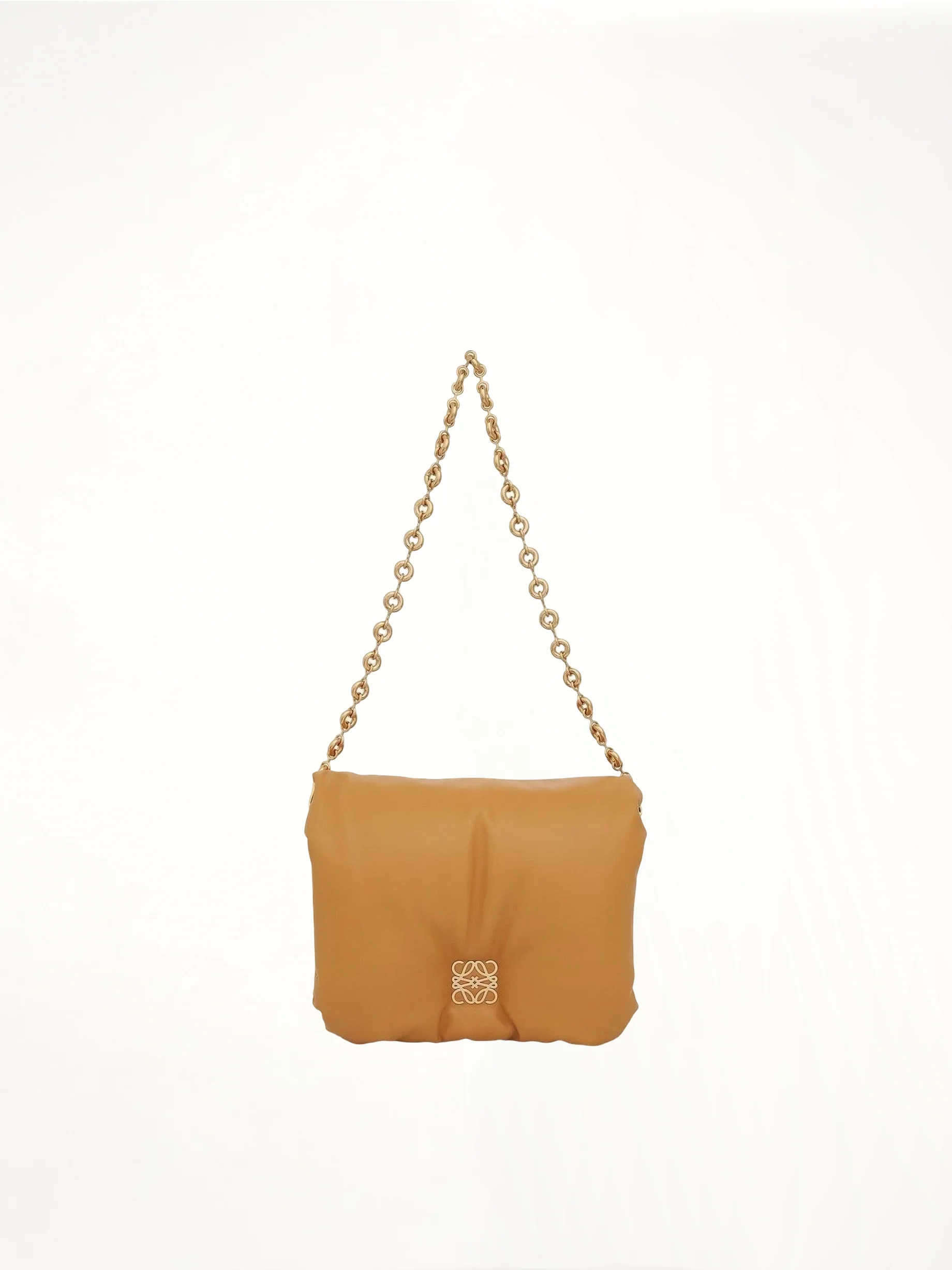 Puffer Goya Bag in Shiny Nappa Lambskin in Camel - Image 3