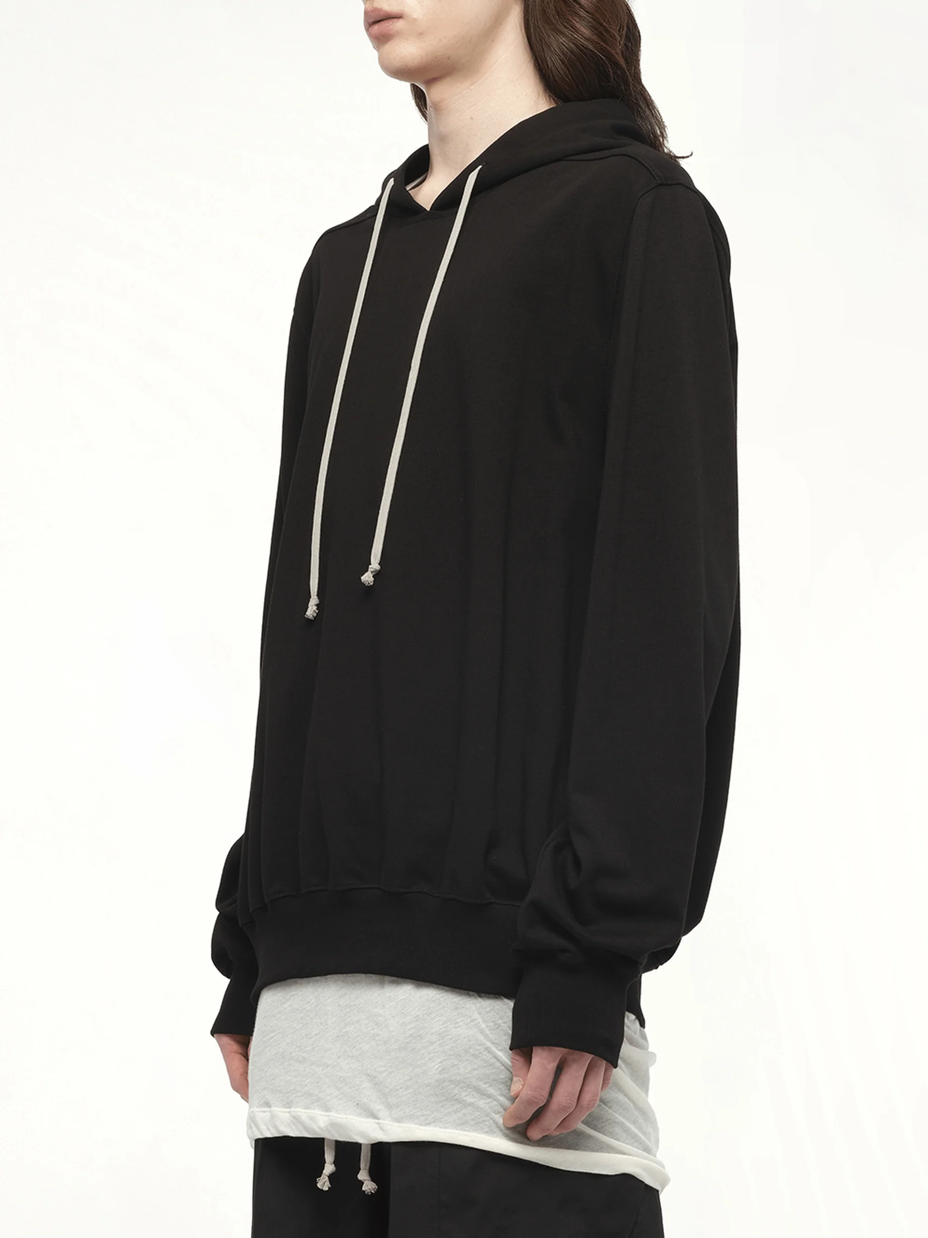 Drawstring Hoodie in Black - Image 5