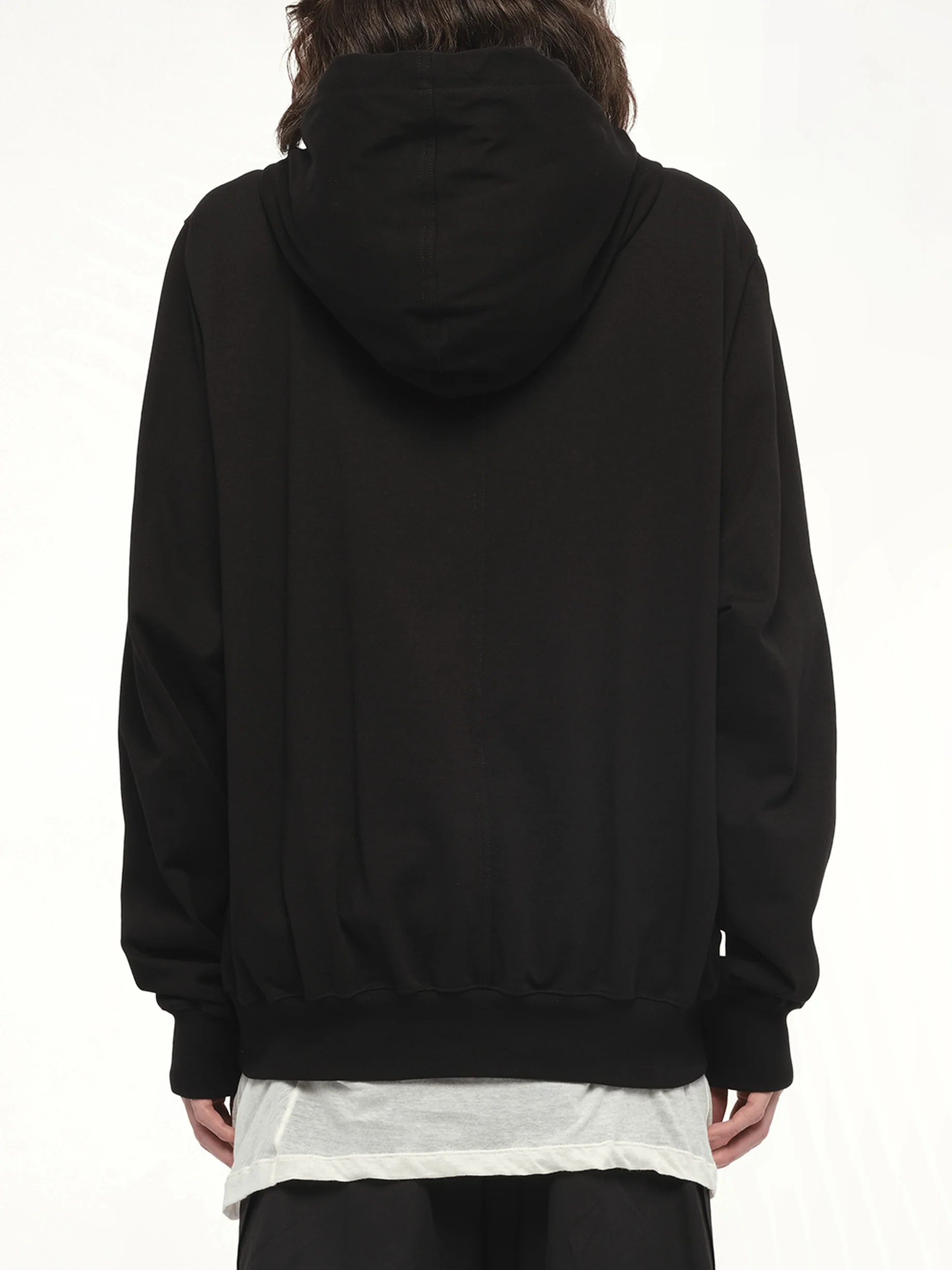 Drawstring Hoodie in Black - Image 6