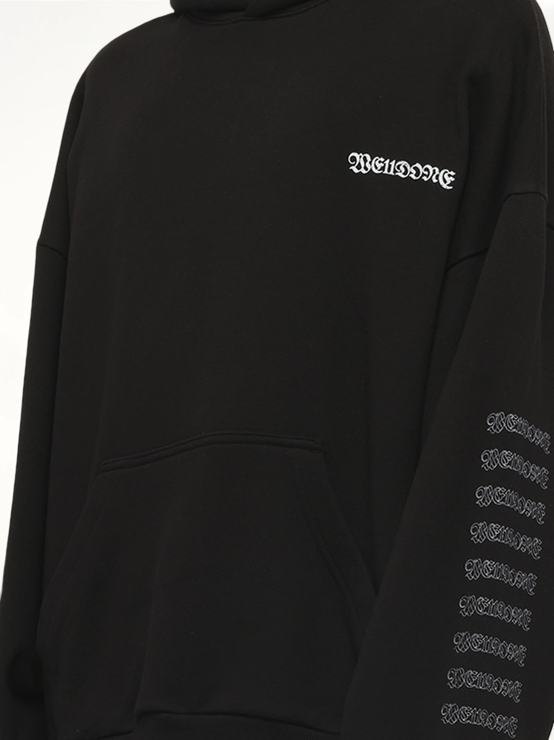 Punk Teddy Hoodie in Black - Image 3