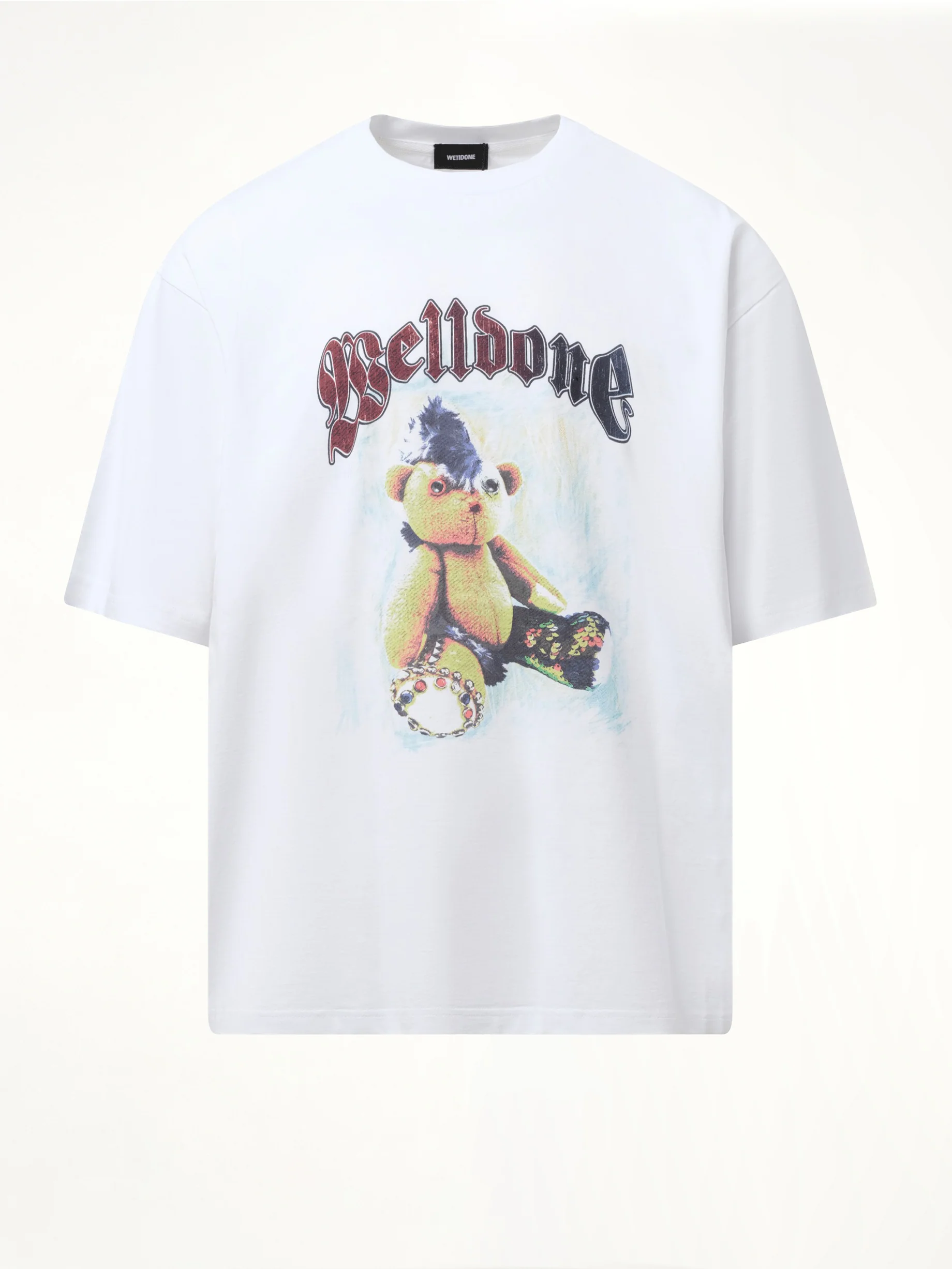 Punk Teddy T-Shirt in White - Image 2