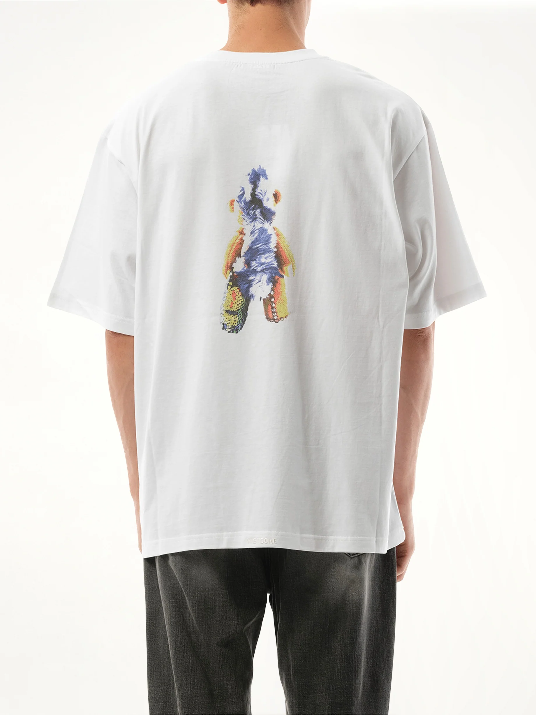 Punk Teddy T-Shirt in White - Image 6