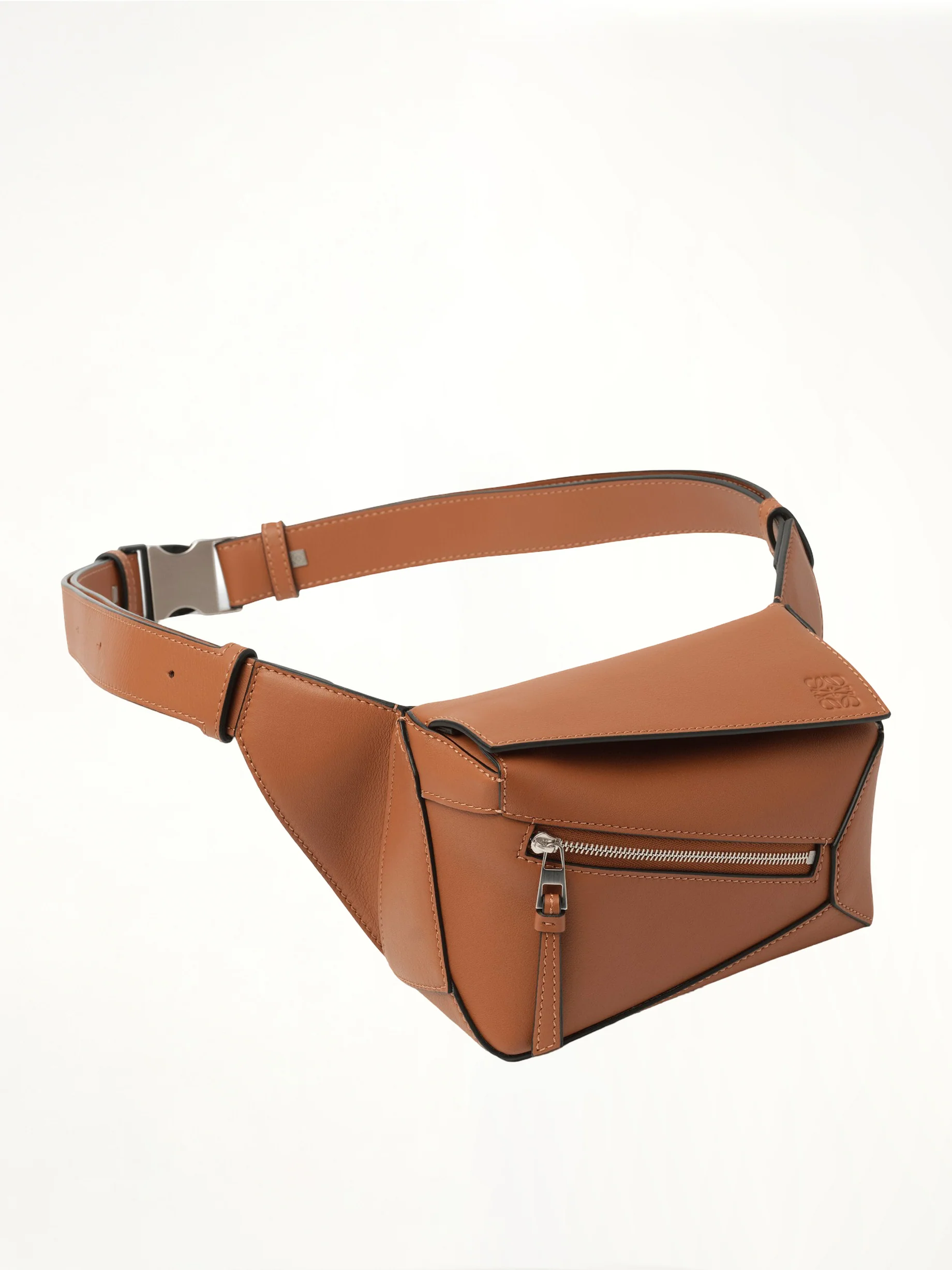 Puzzle Edge Mini Bumbag in Tan - Image 2