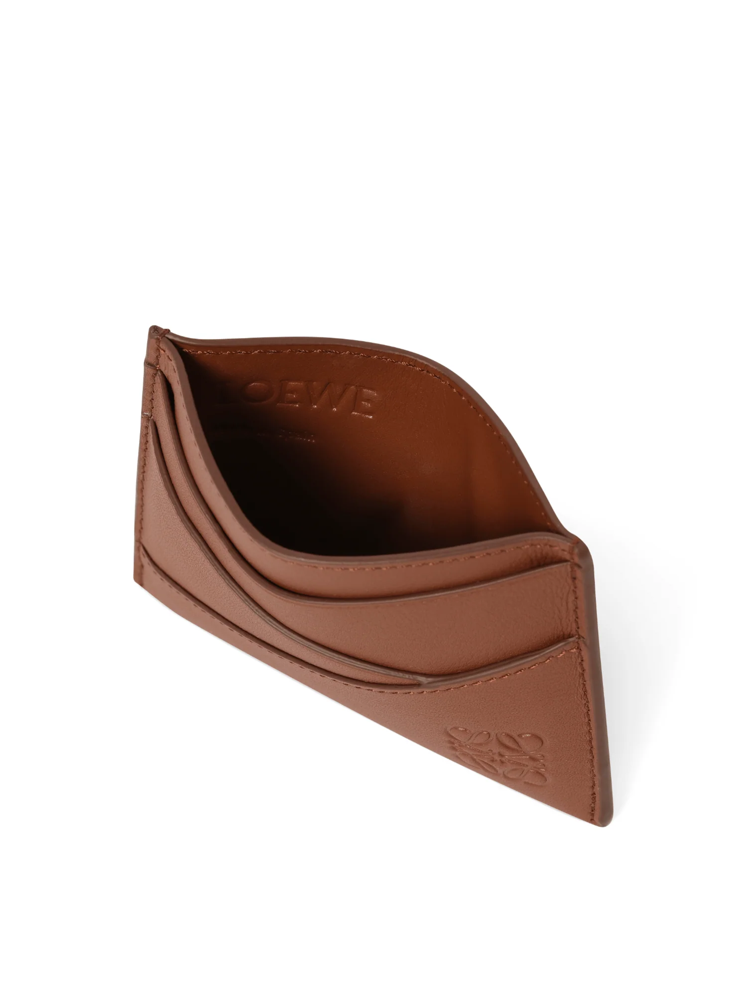 Puzzle Edge Plain Cardholder in Brown - Image 2