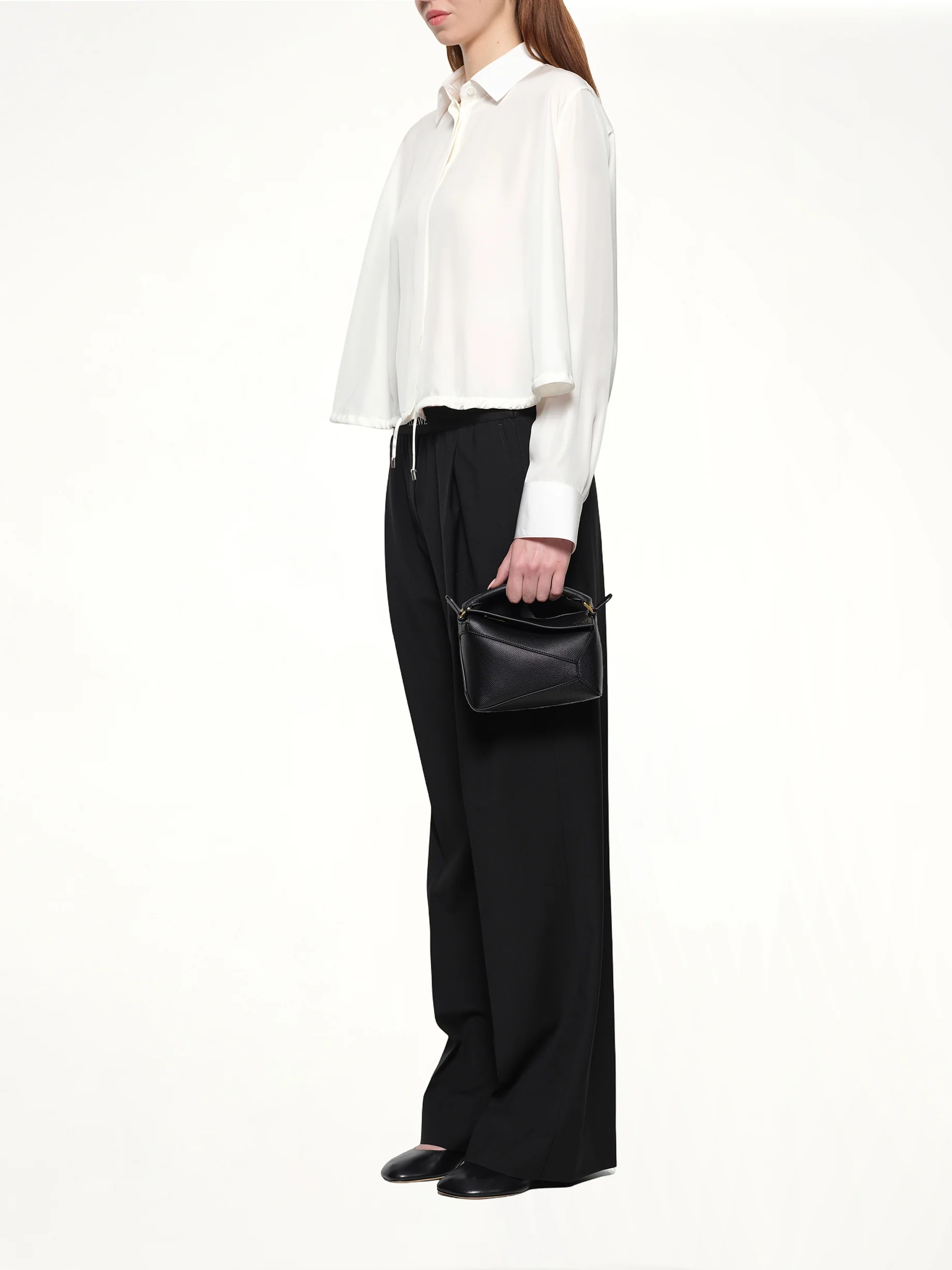Puzzle Edge Small Bag in Black - Image 4