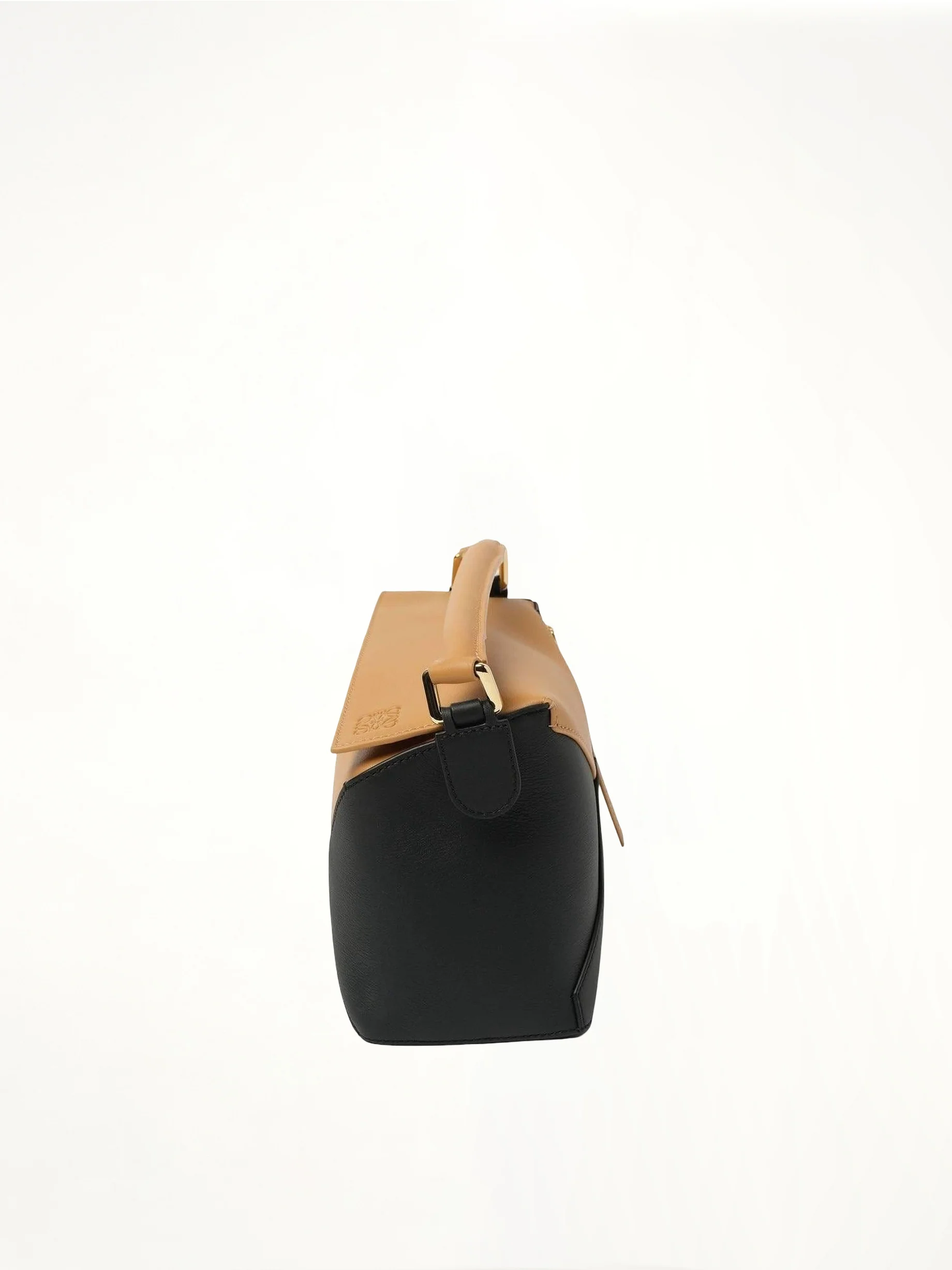 Puzzle Edge Small Bicolour Bag in Warm Desert/Black - Image 3