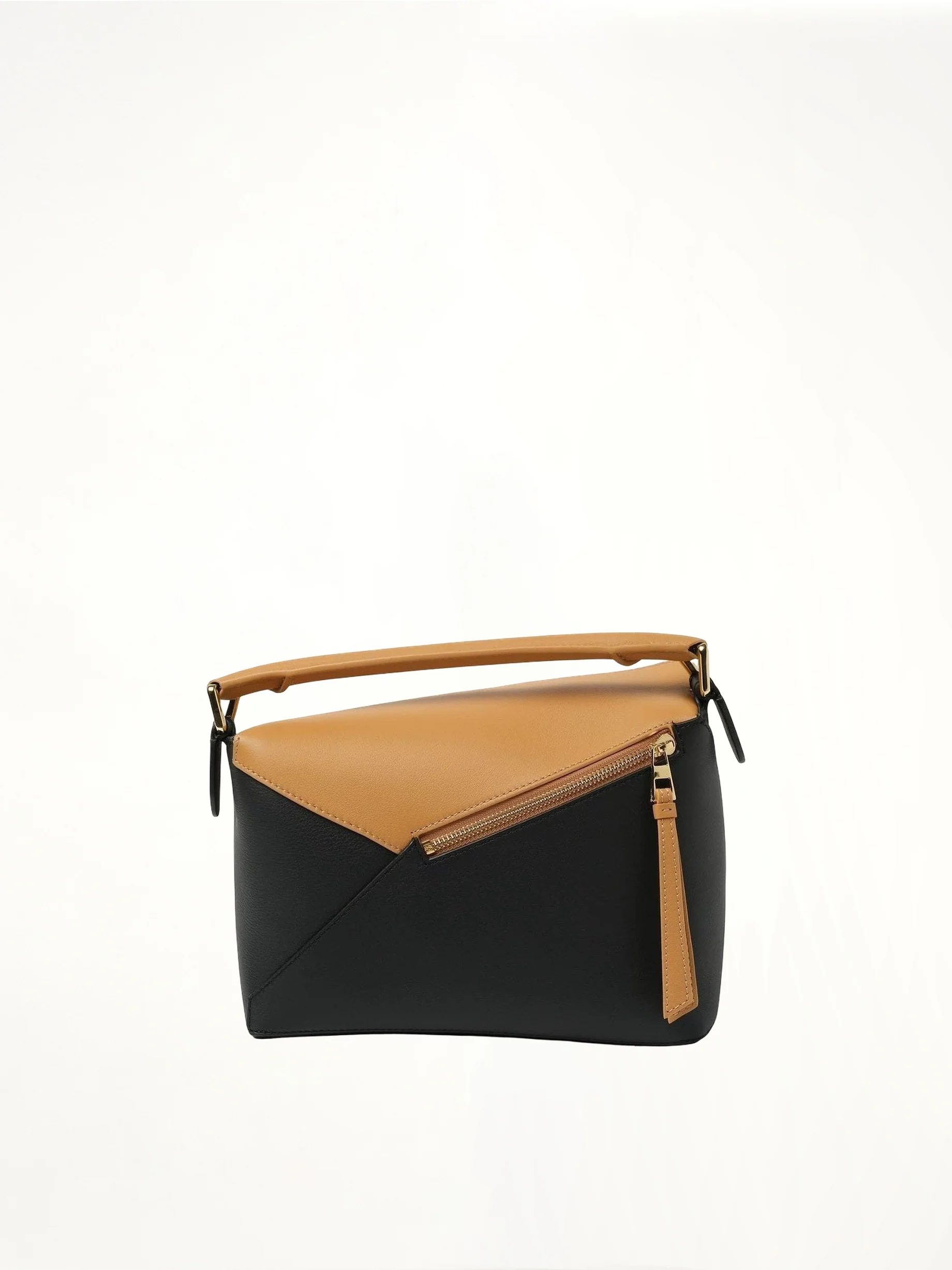 Puzzle Edge Small Bicolour Bag in Warm Desert/Black - Image 4