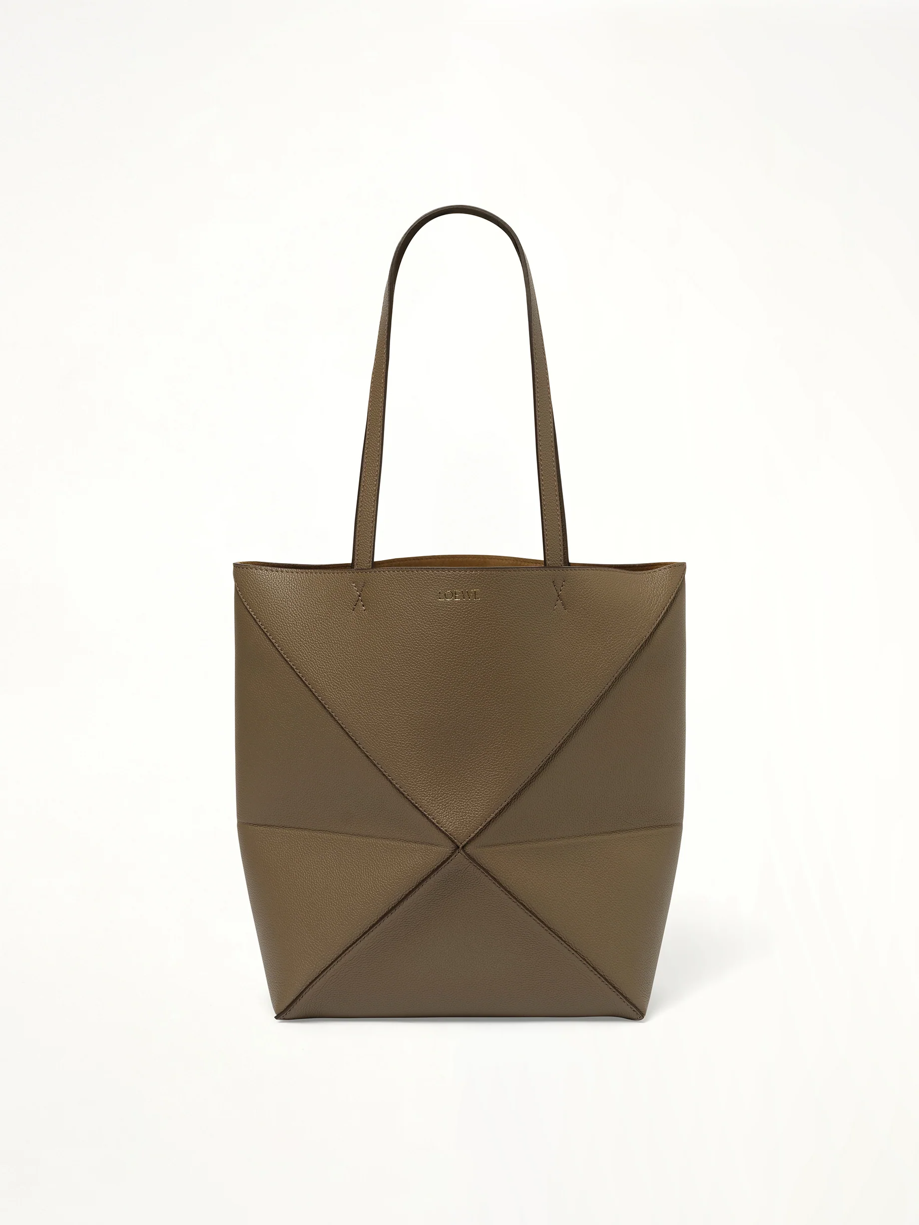 Puzzle Fold Tote Medium in Taupe