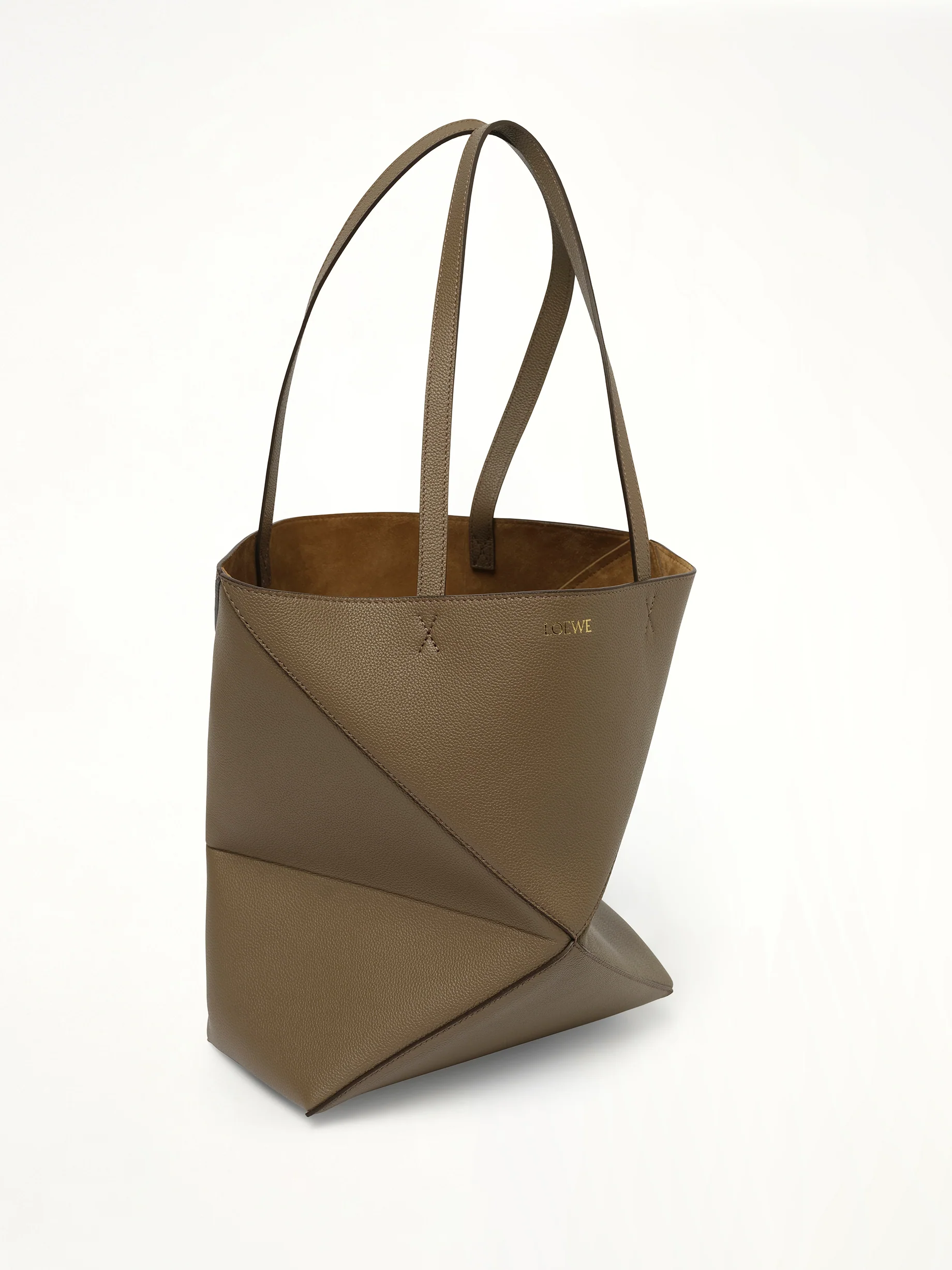 Puzzle Fold Tote Medium in Taupe - Image 2