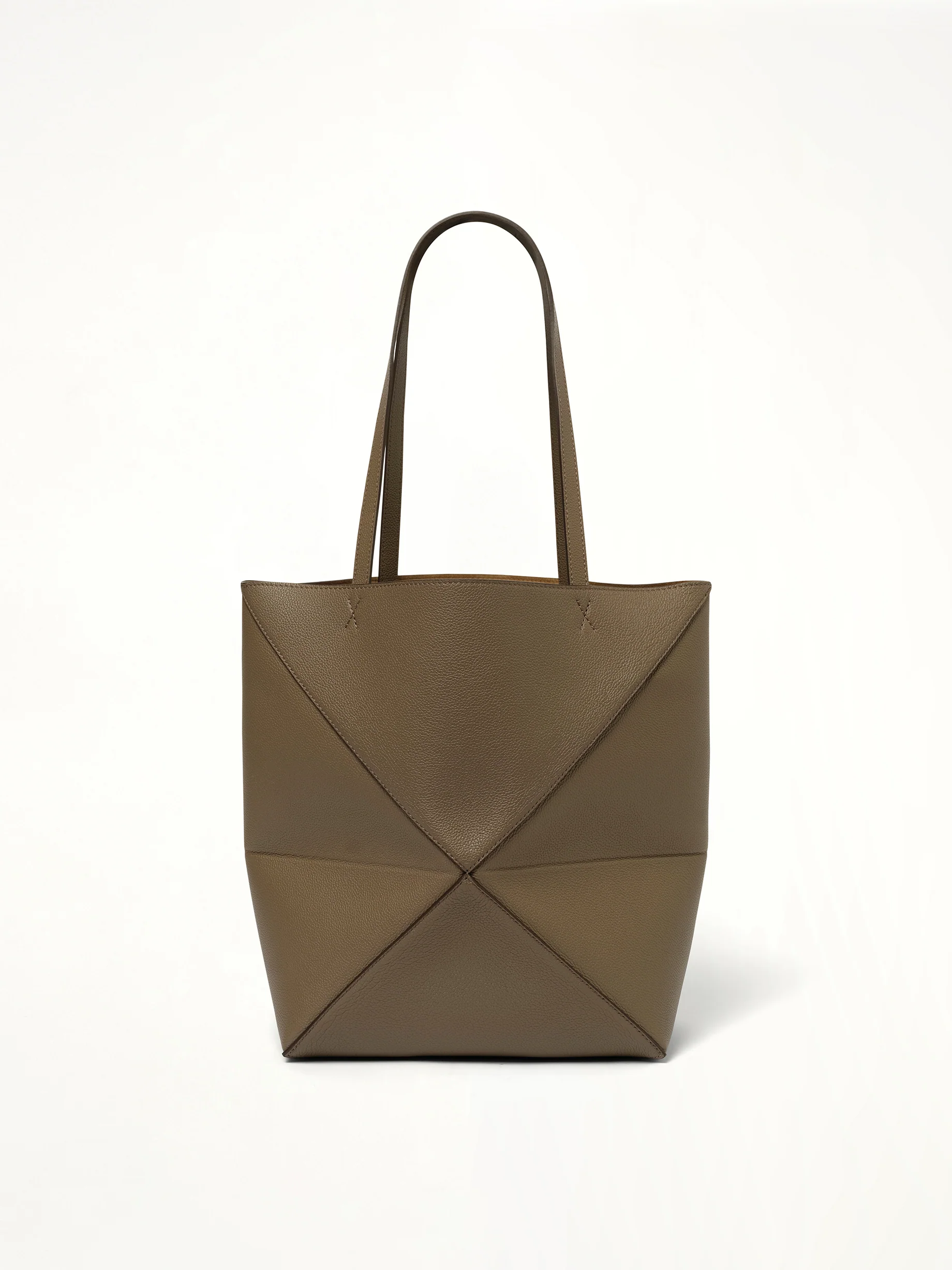 Puzzle Fold Tote Medium in Taupe - Image 3