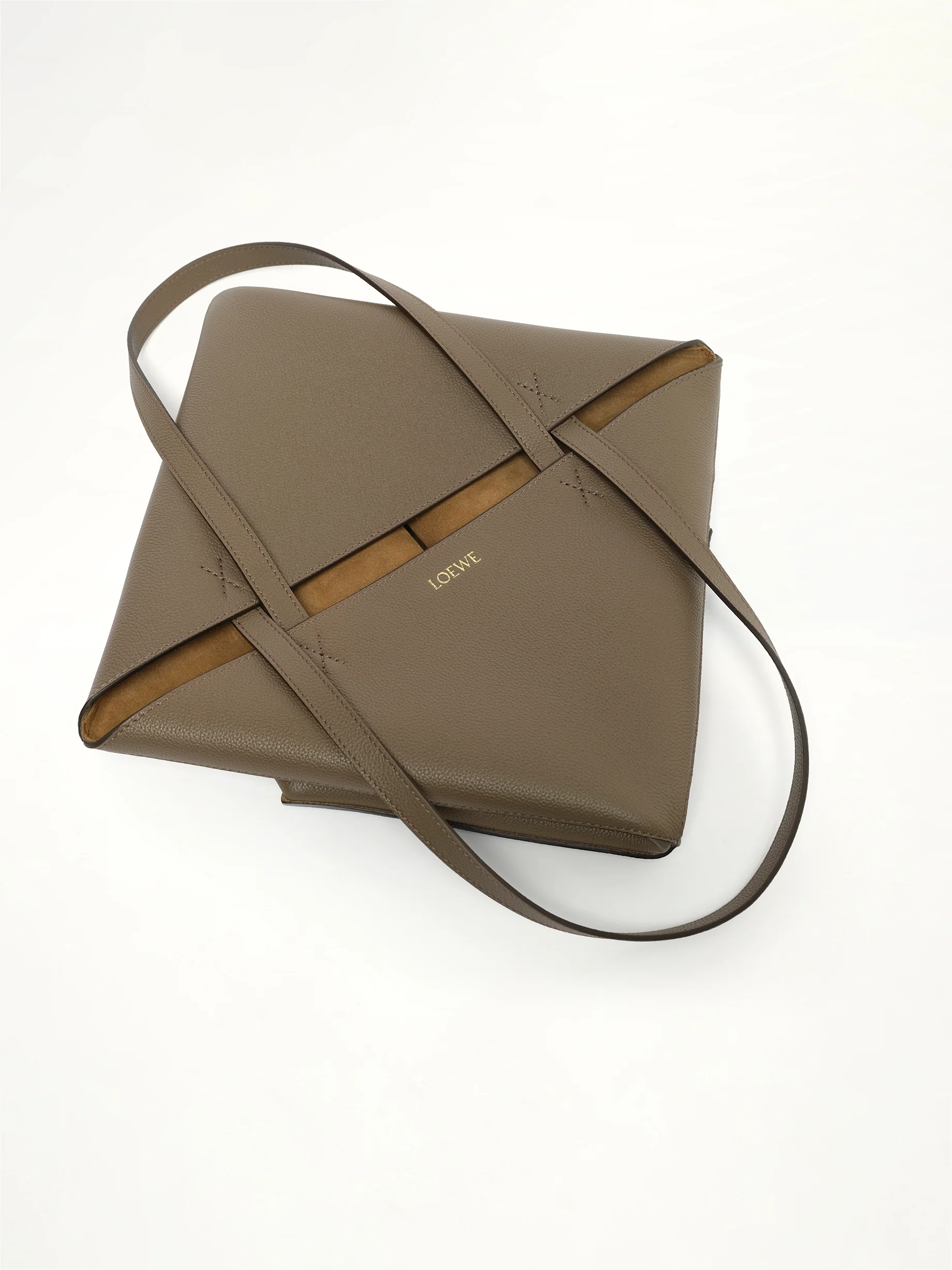 Puzzle Fold Tote Medium in Taupe - Image 7