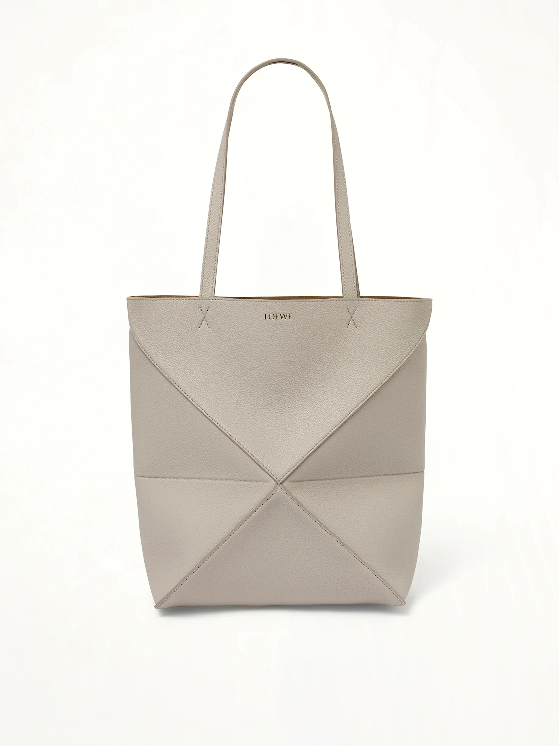 Puzzle Fold Tote Medium in Light Ghost