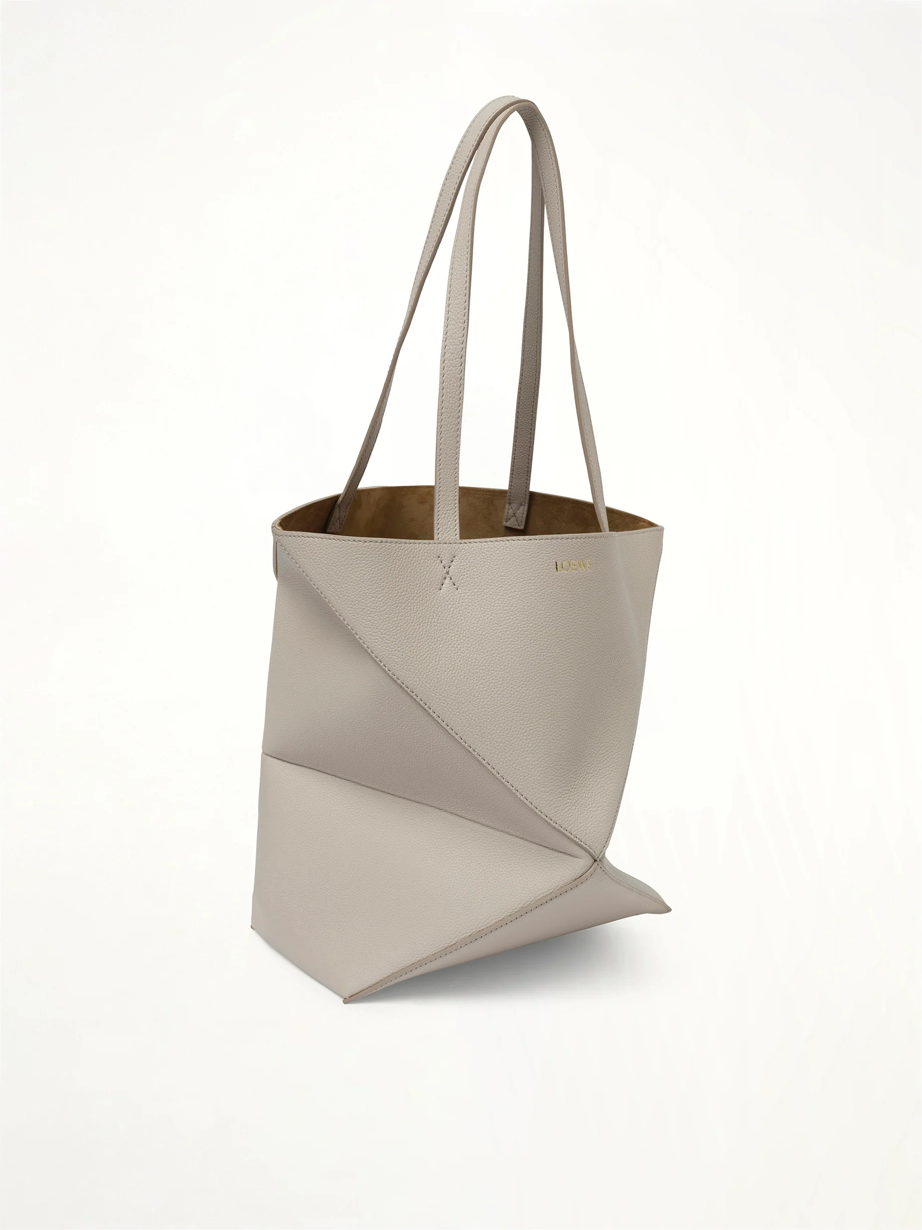 Puzzle Fold Tote Medium in Light Ghost - Image 2
