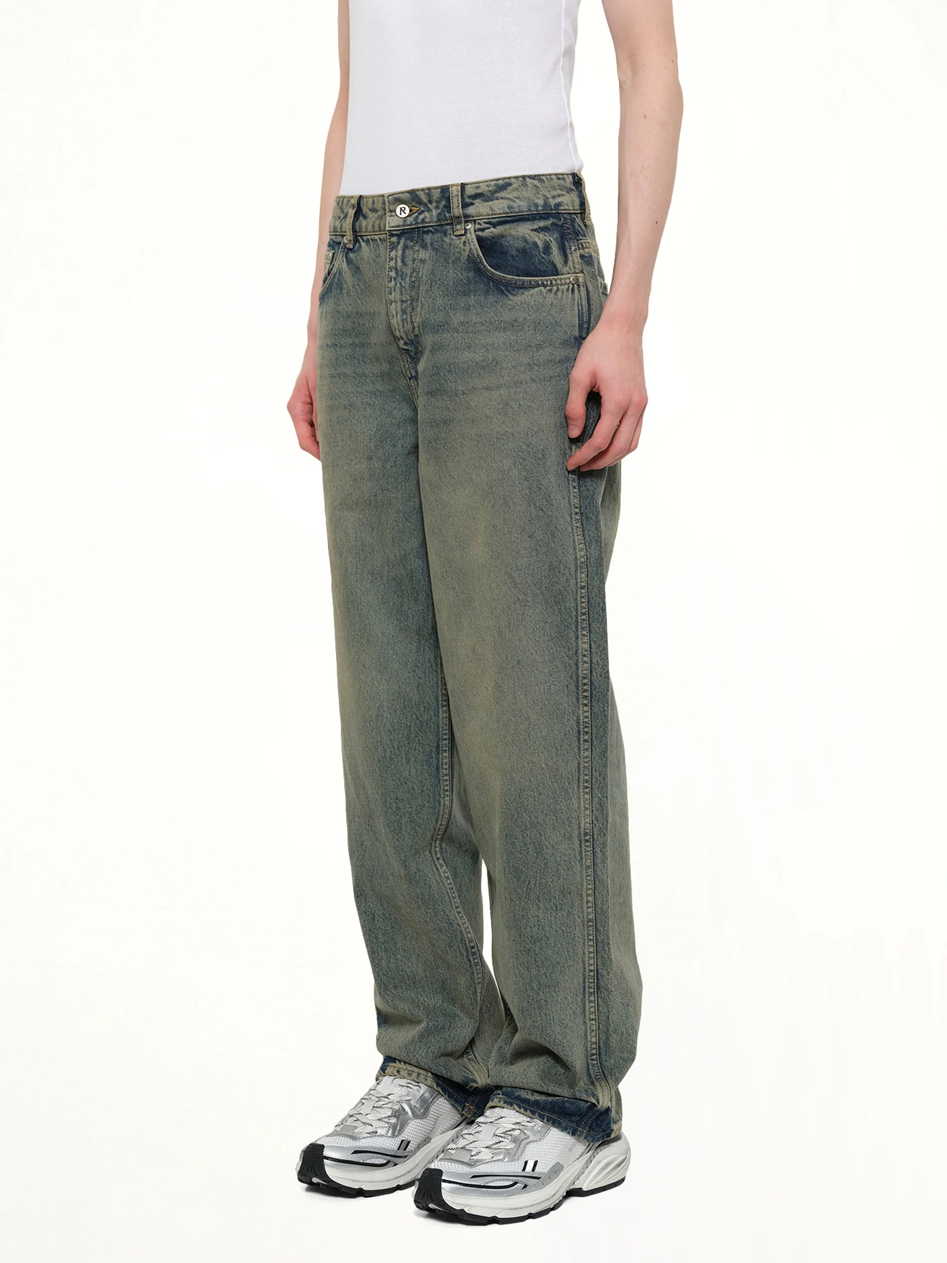 R3 Baggy Denim Pants in Blue - Image 3