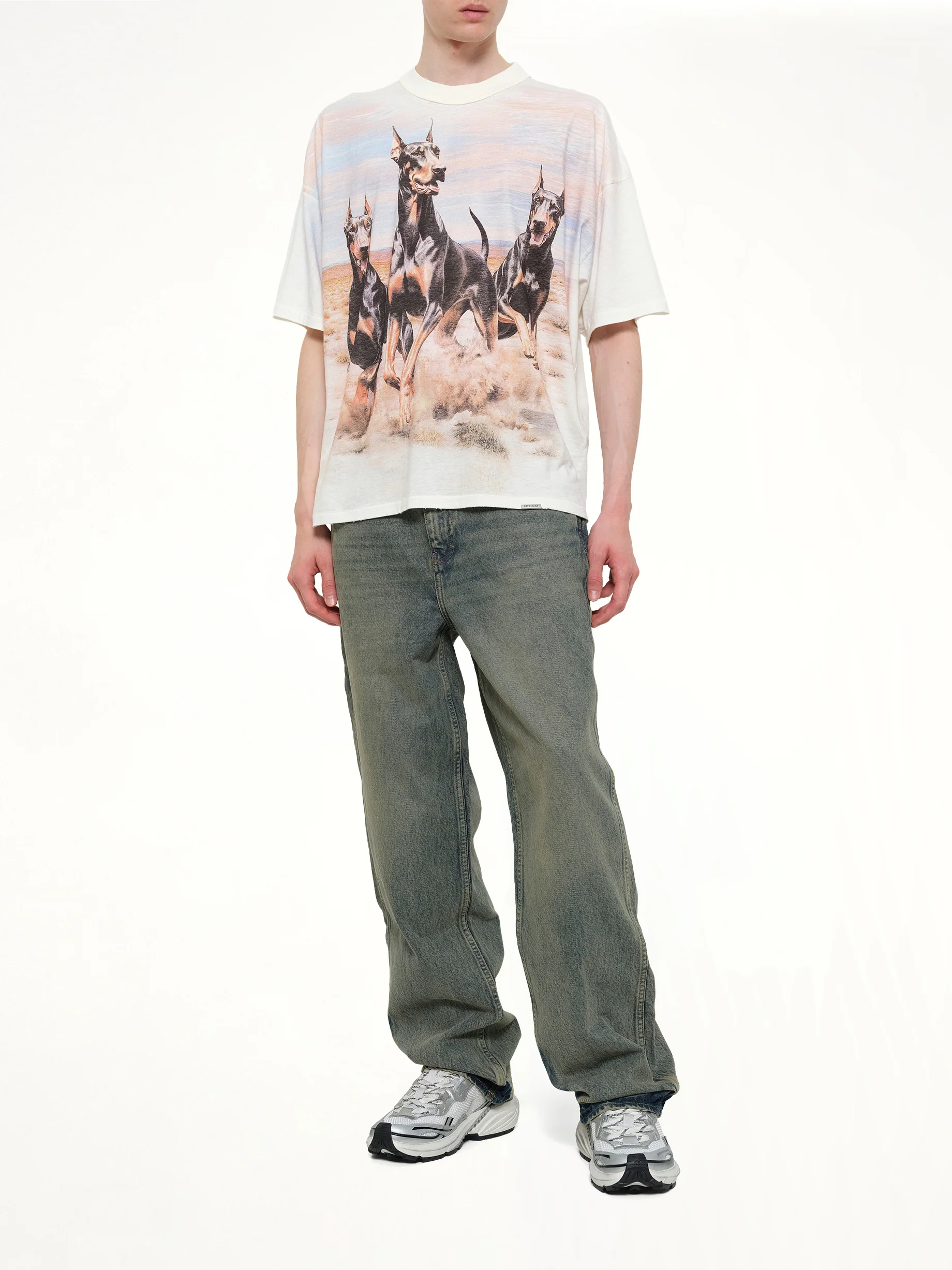 R3 Baggy Denim Pants in Blue - Image 4