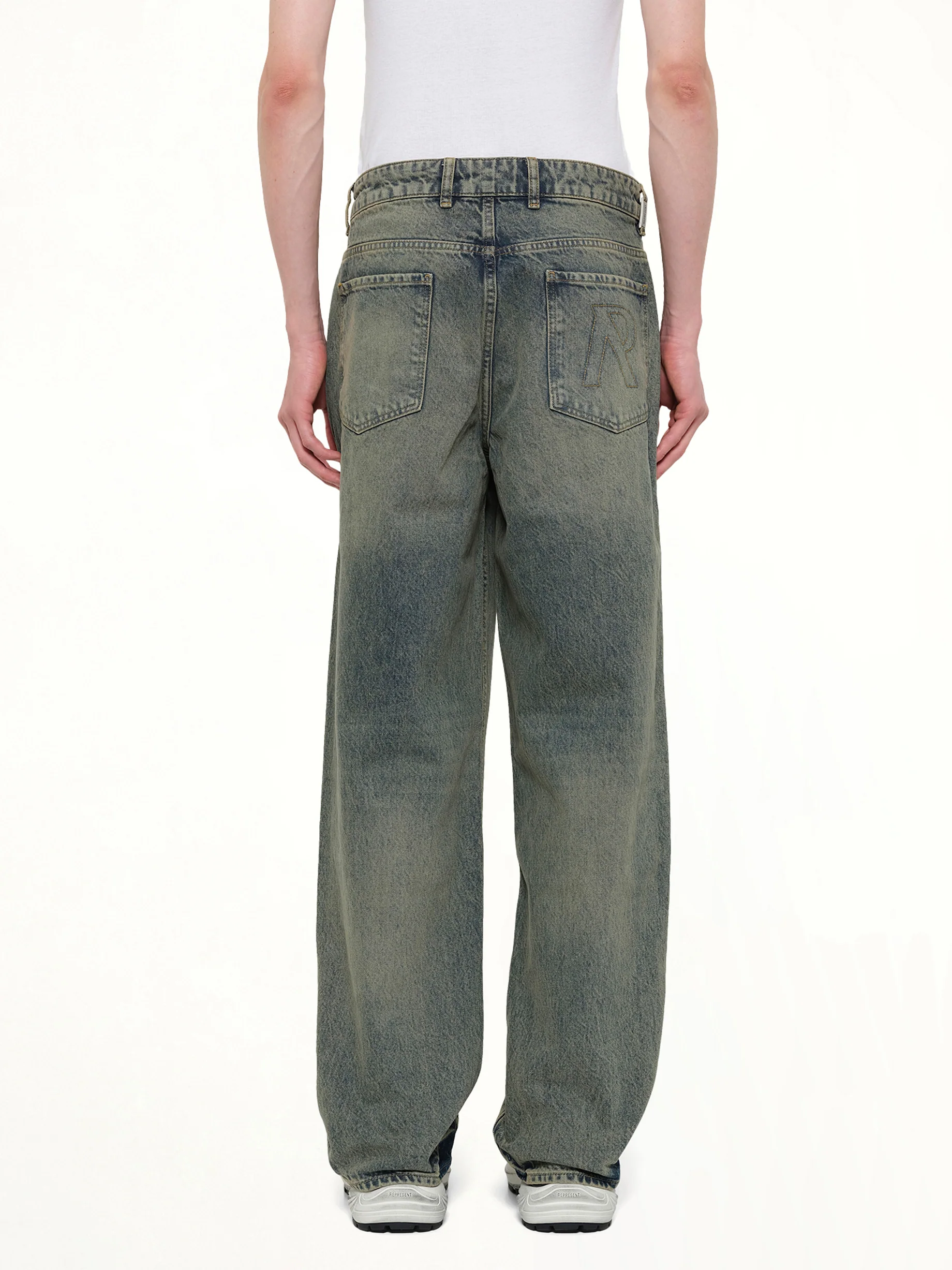 R3 Baggy Denim Pants in Blue - Image 5