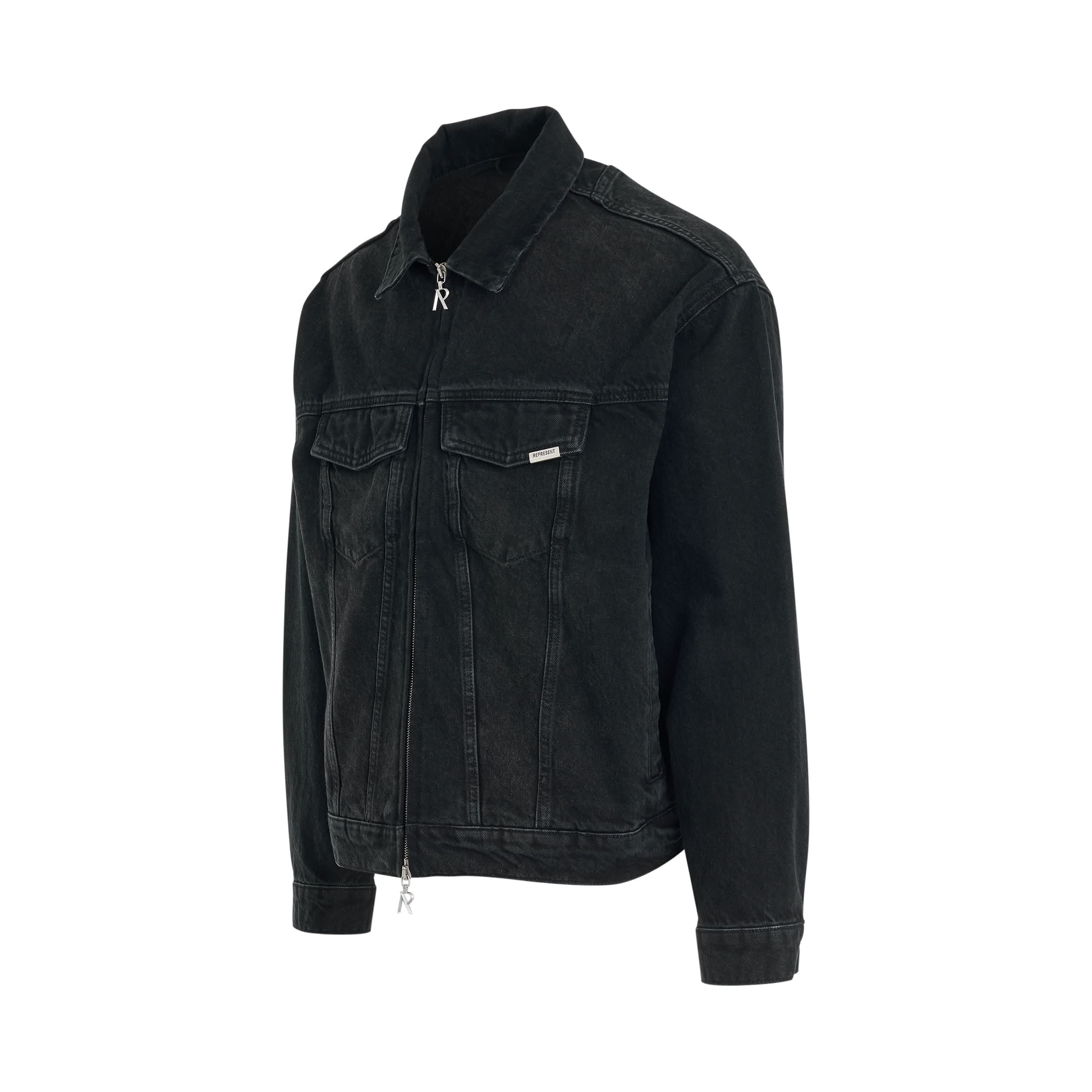 R4 Denim Jacket in Black - Image 2