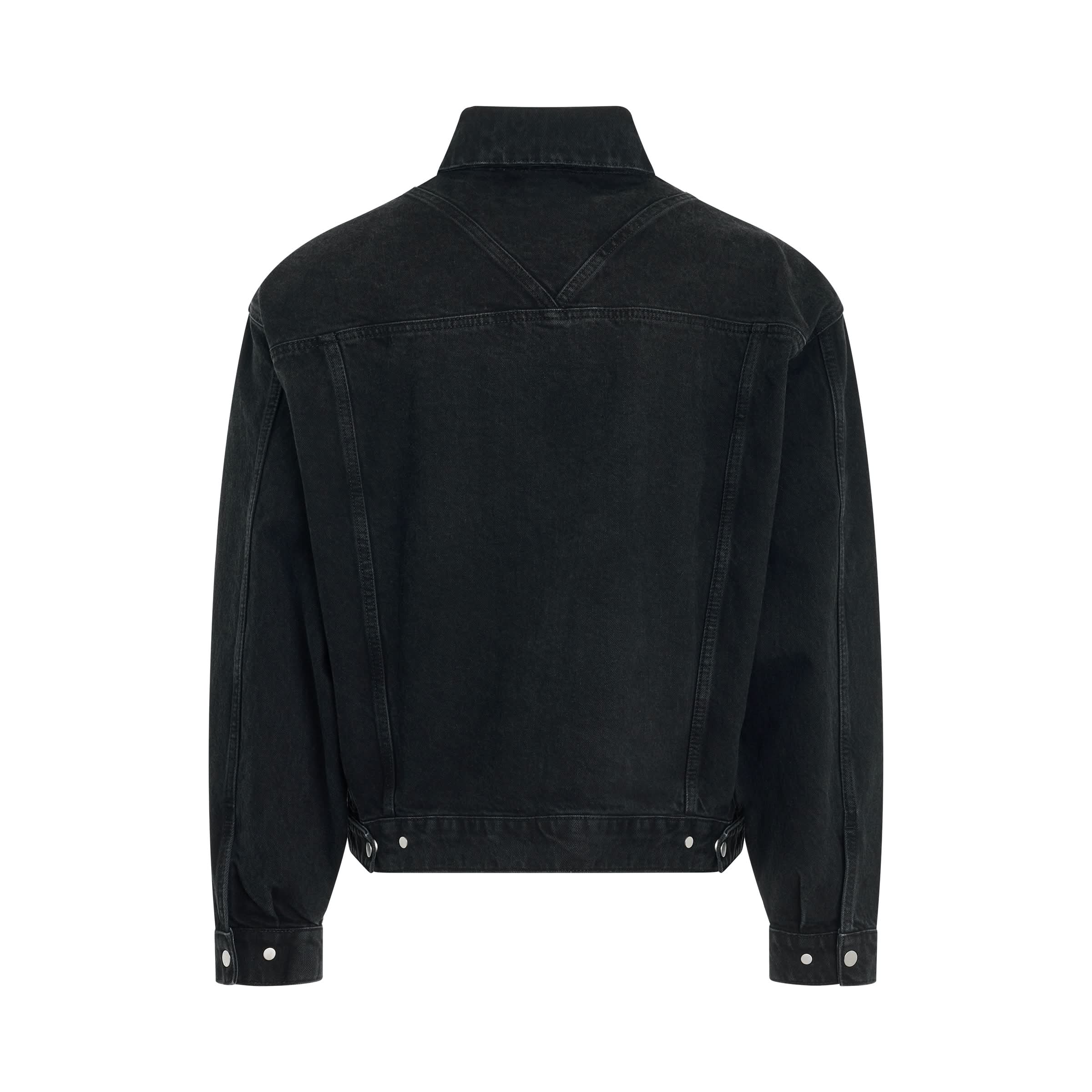 R4 Denim Jacket in Black - Image 4