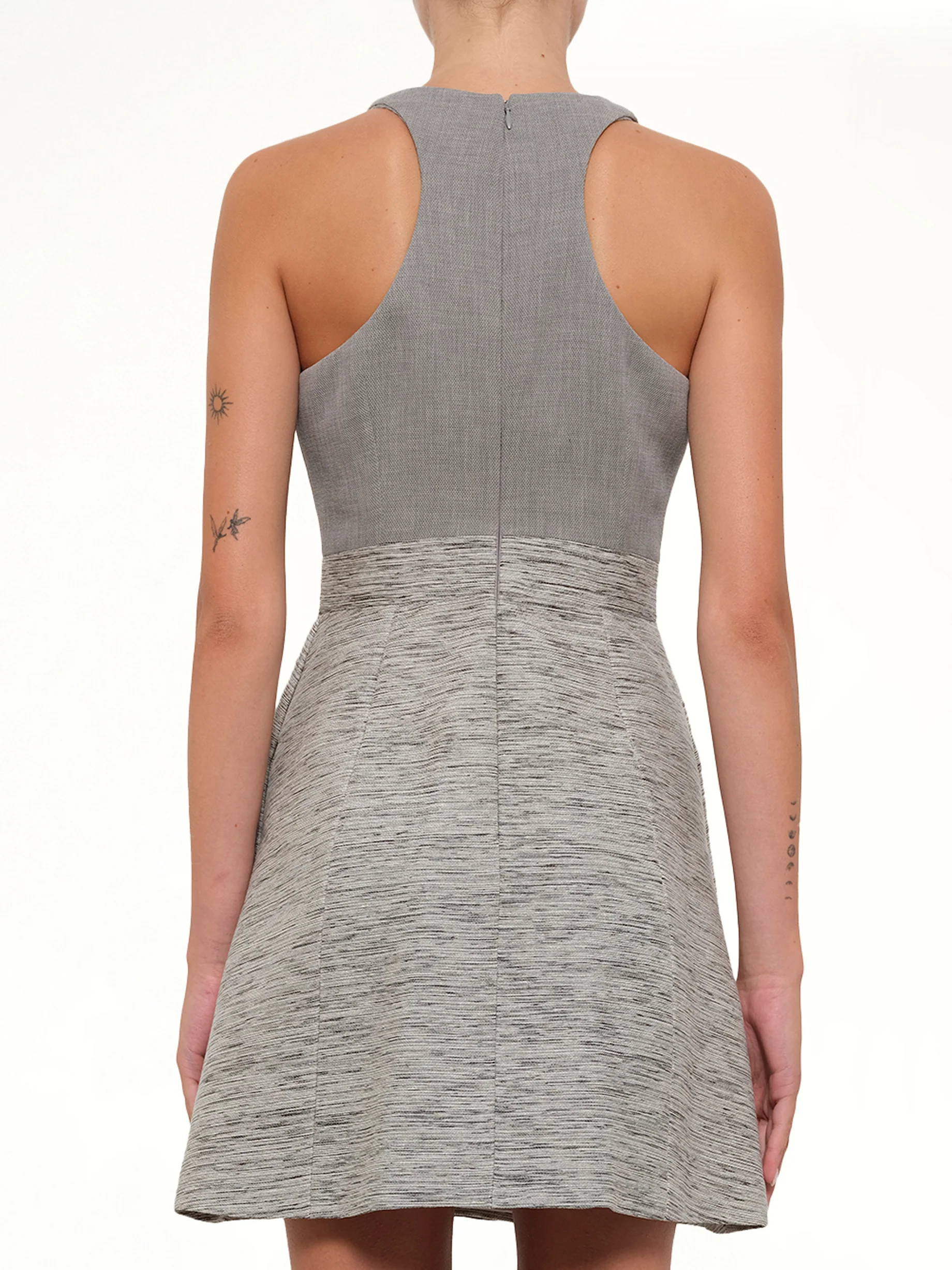 Racer Box Pit Dress in Grey - Image 3