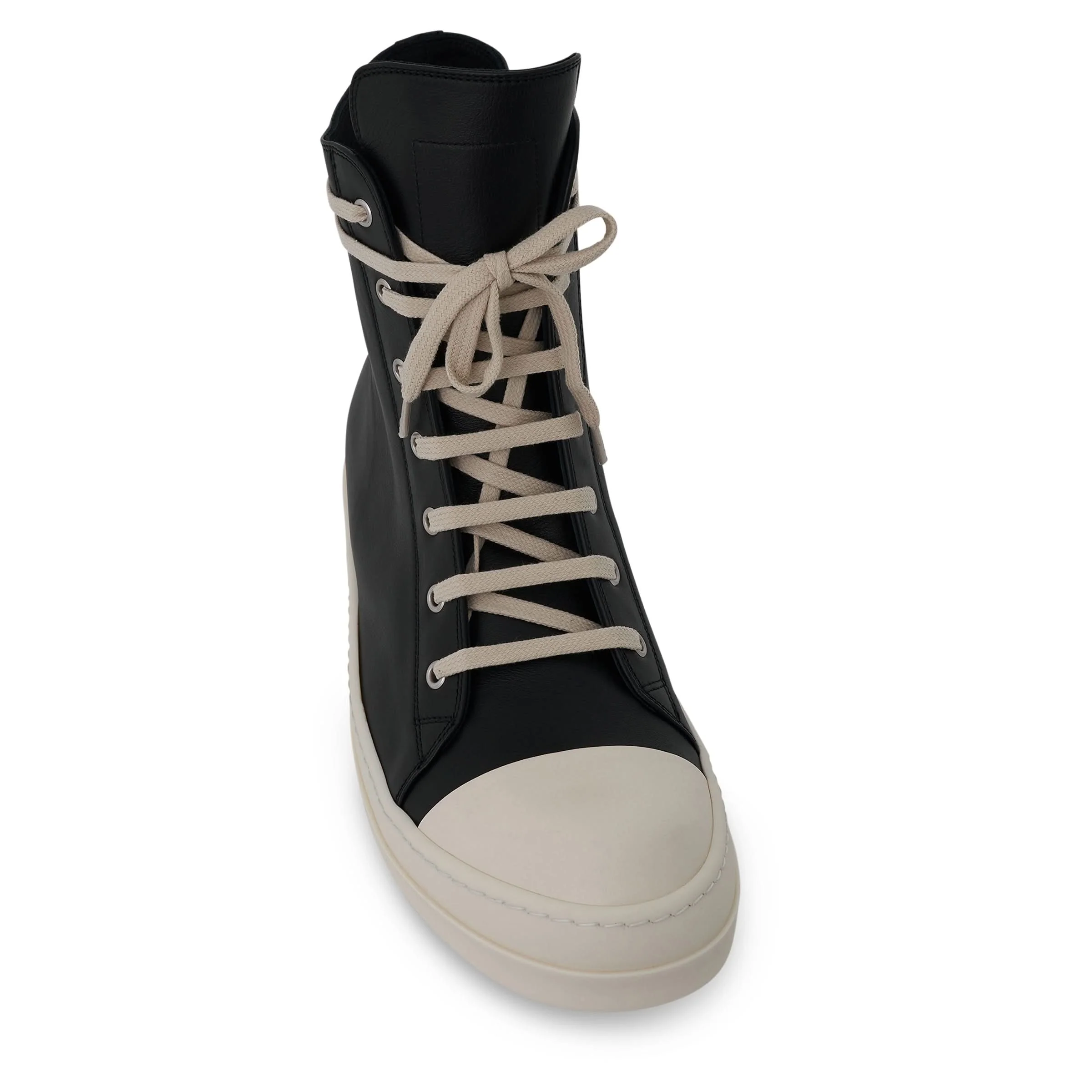 Ramones Leather Hi Sneaker in Black/Milk - Image 4