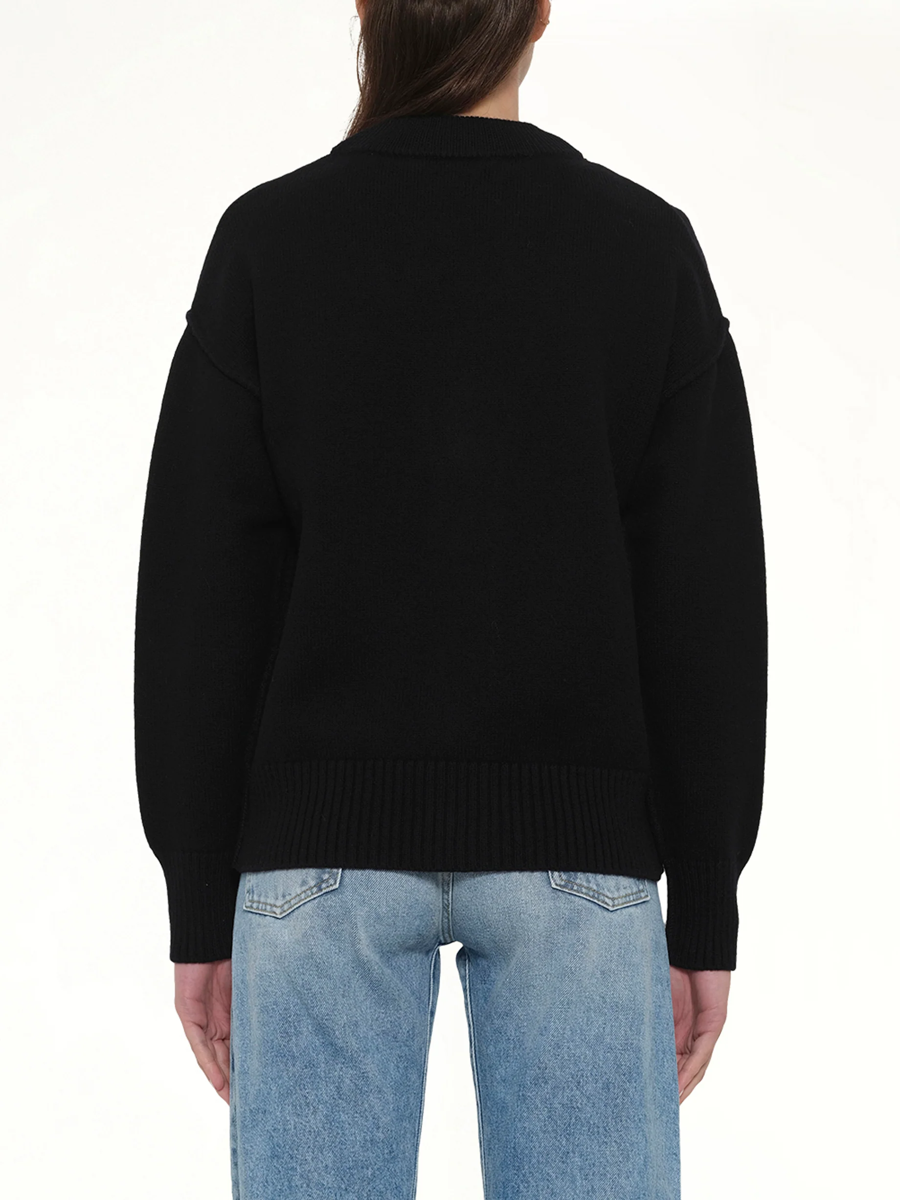 Red Ami De Coeur Cardigan in Black - Image 11