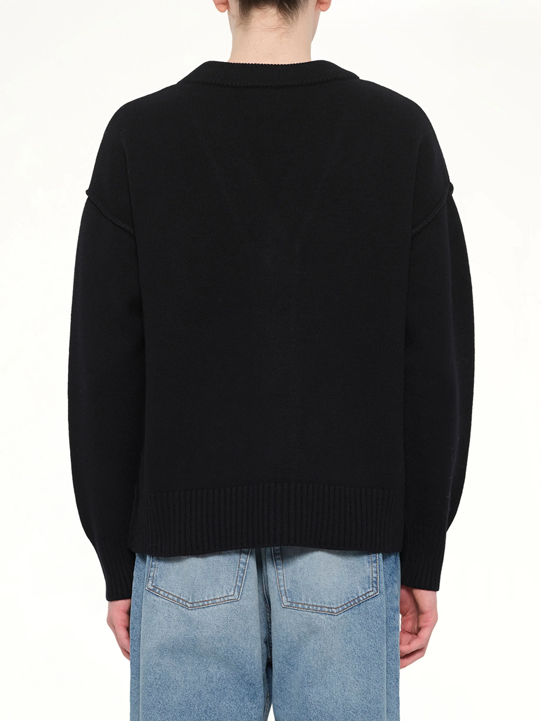 Red Ami De Coeur Cardigan in Black - Image 5