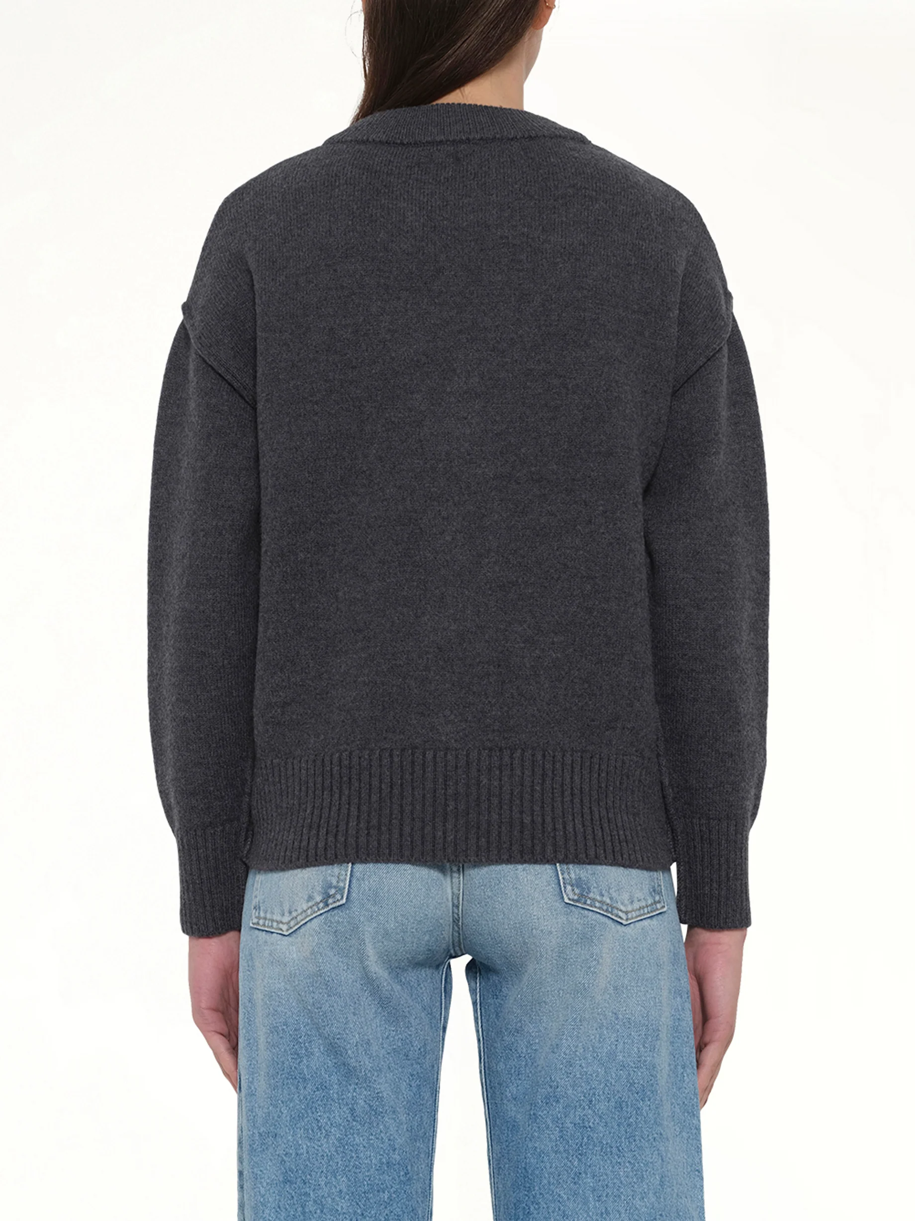 Red Ami De Coeur Cardigan in Grey - Image 11