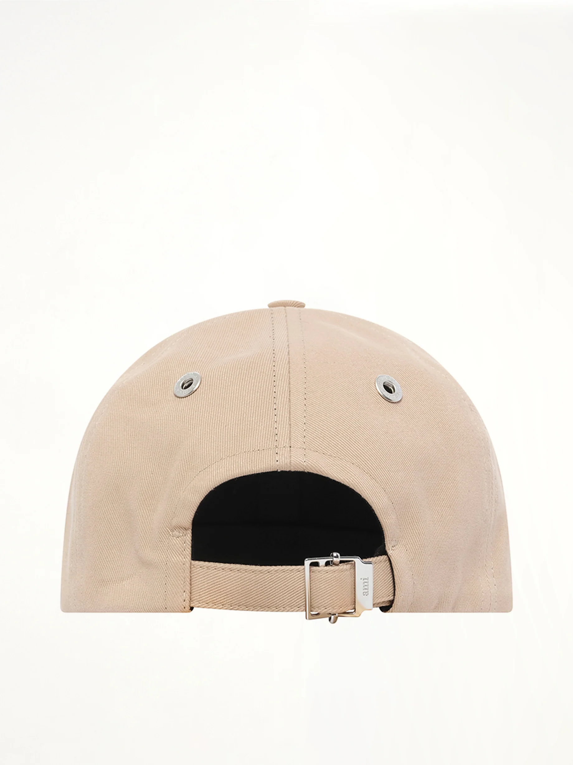 Red Ami De Coeur Embroidery Cap in Beige Taupe - Image 3
