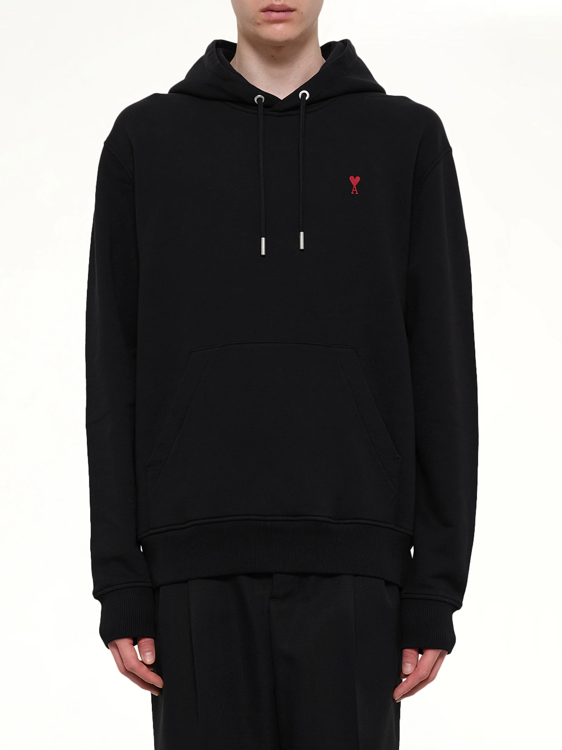 Red Ami De Coeur Hoodie in Black