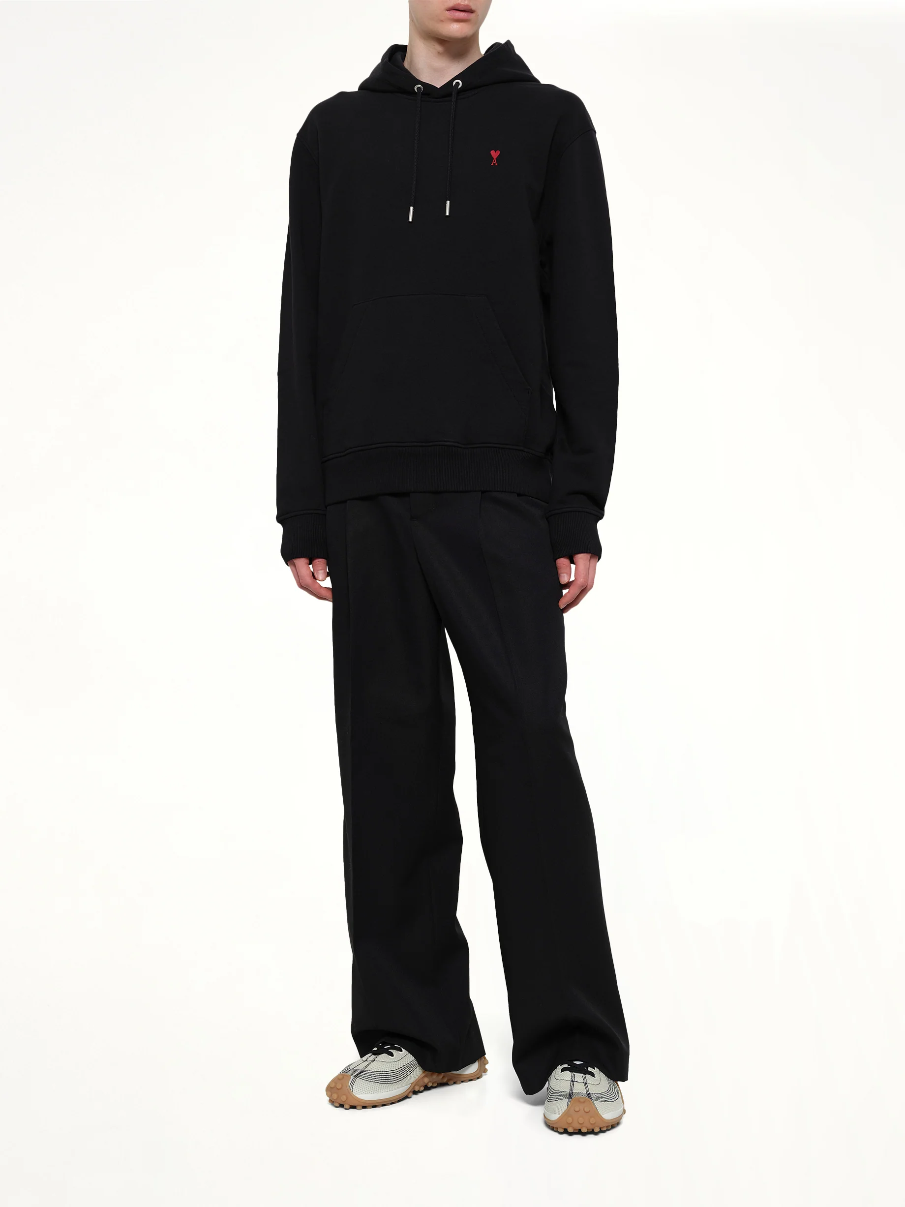 Red Ami De Coeur Hoodie in Black - Image 4