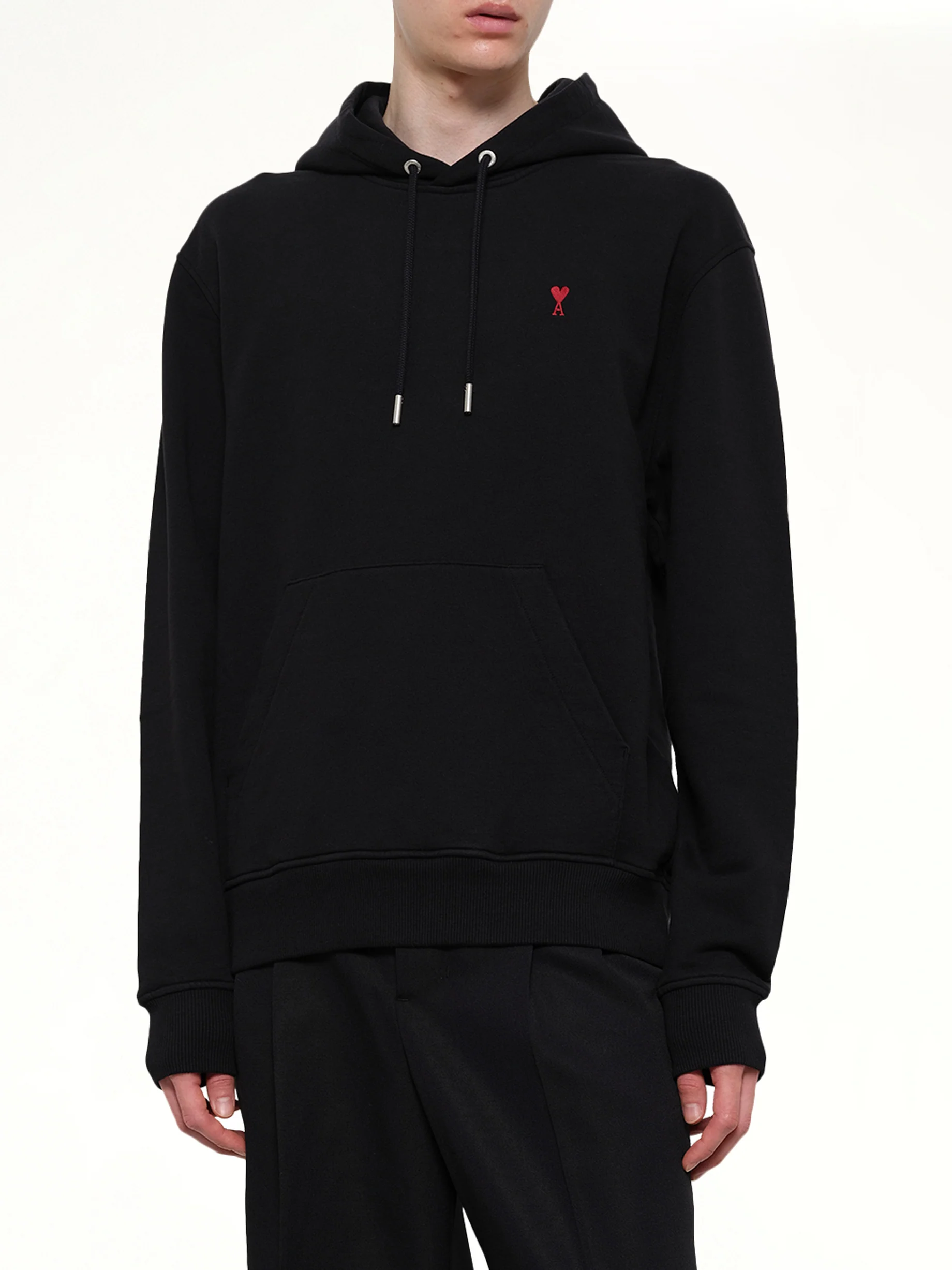 Red Ami De Coeur Hoodie in Black - Image 6