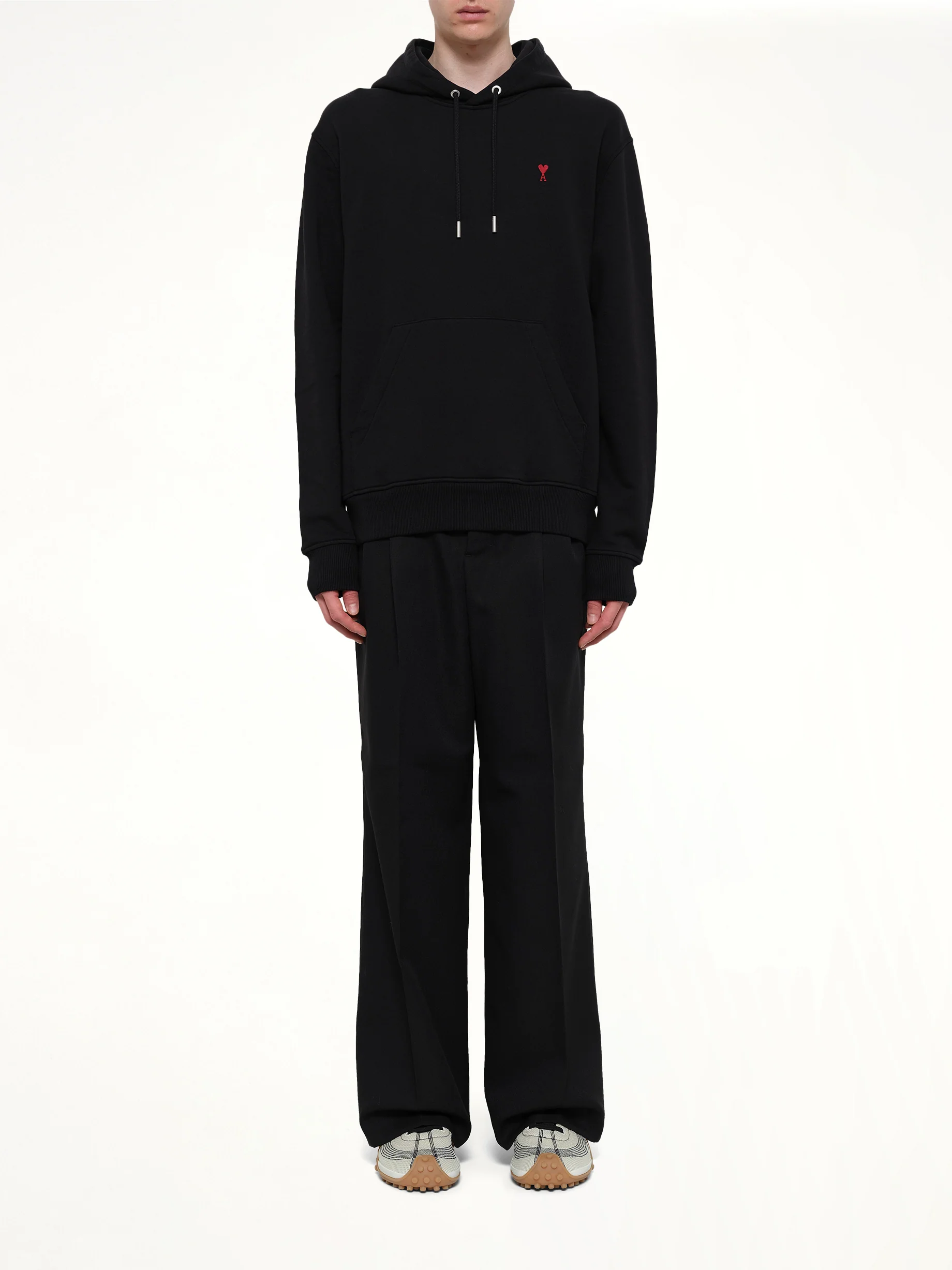 Red Ami De Coeur Hoodie in Black - Image 7