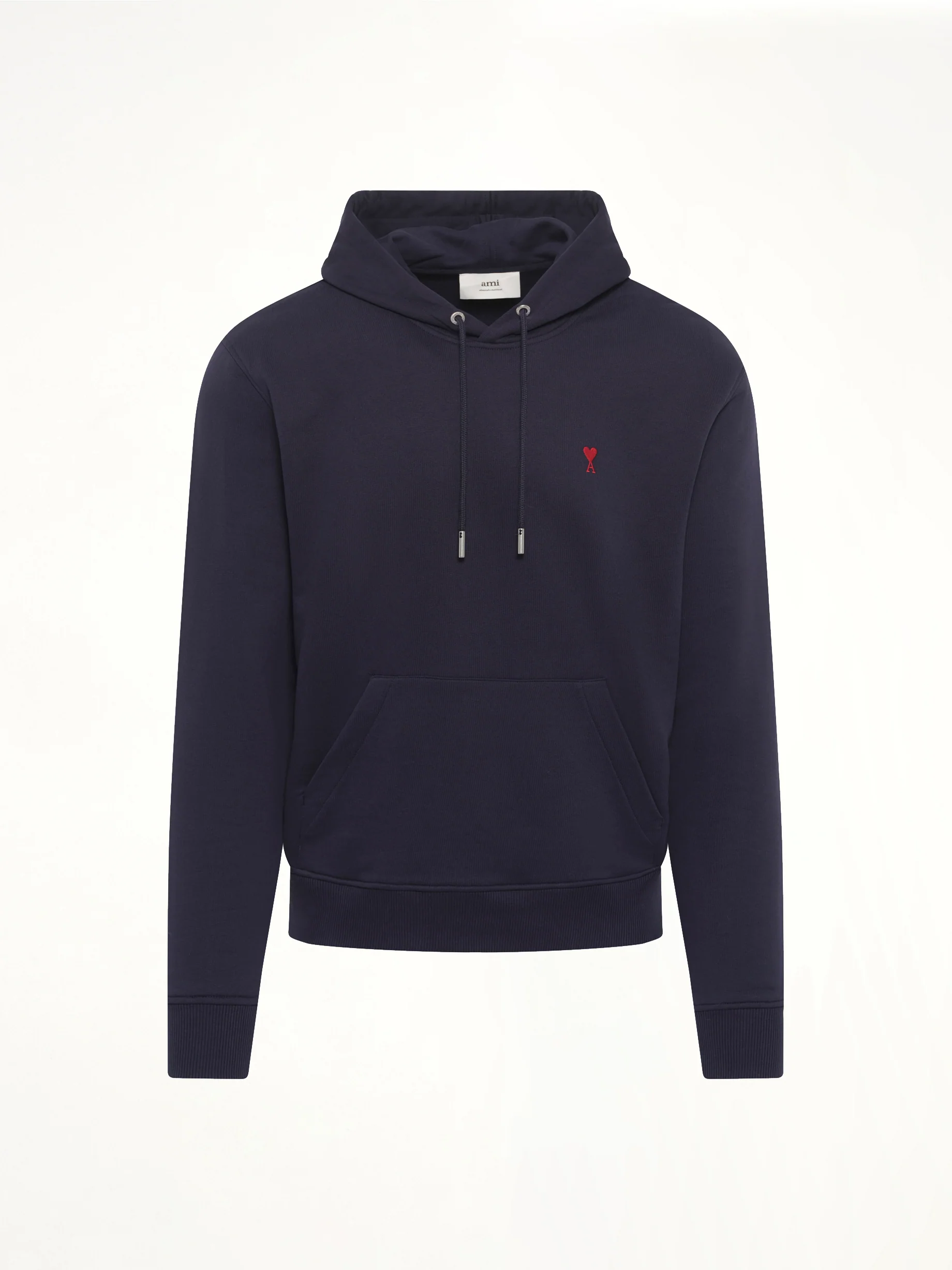 Red Ami De Coeur Hoodie in Navy - Image 2