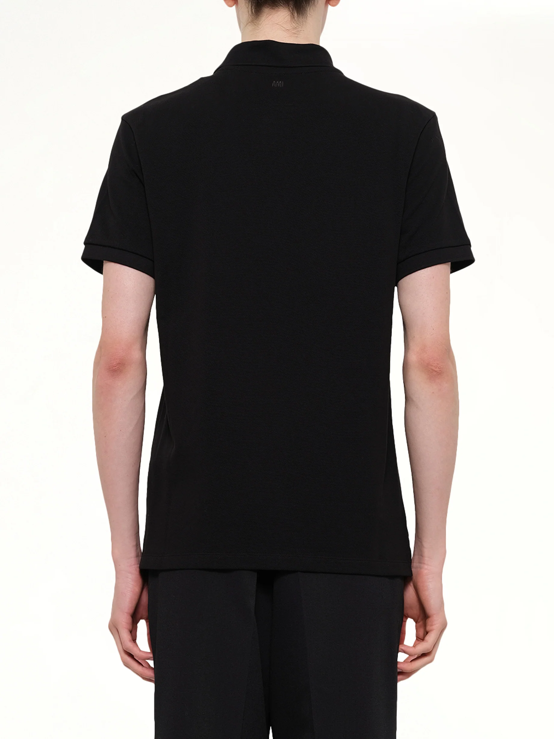 Red Ami De Coeur Polo in Black - Image 5