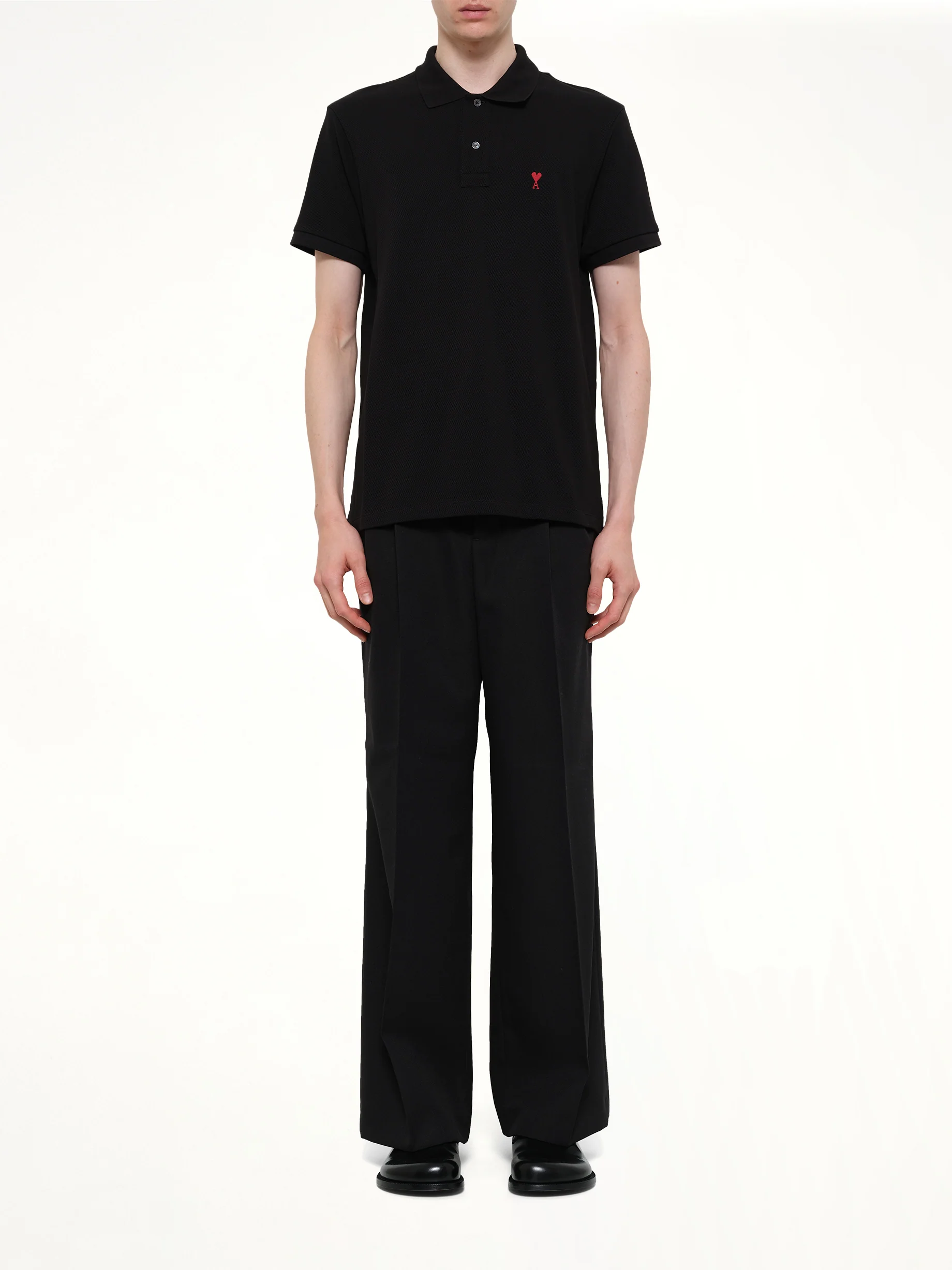 Red Ami De Coeur Polo in Black - Image 7