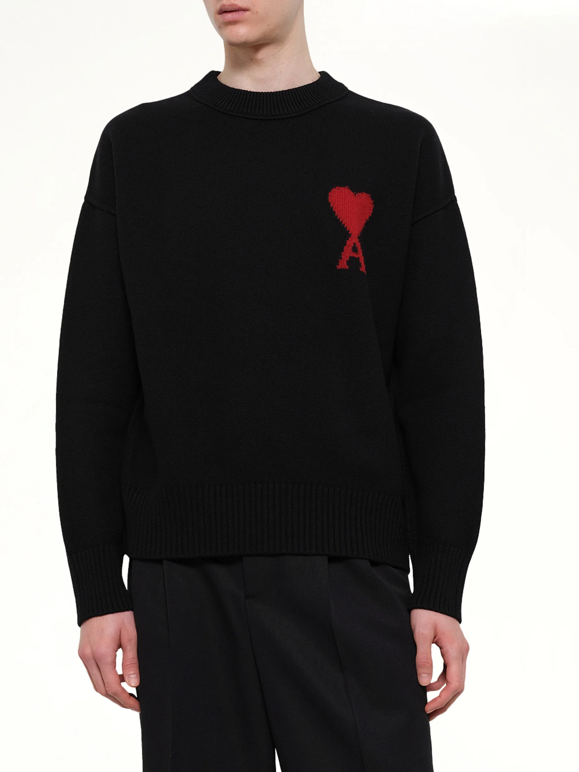 Red Ami De Coeur Sweater in Black - Image 6