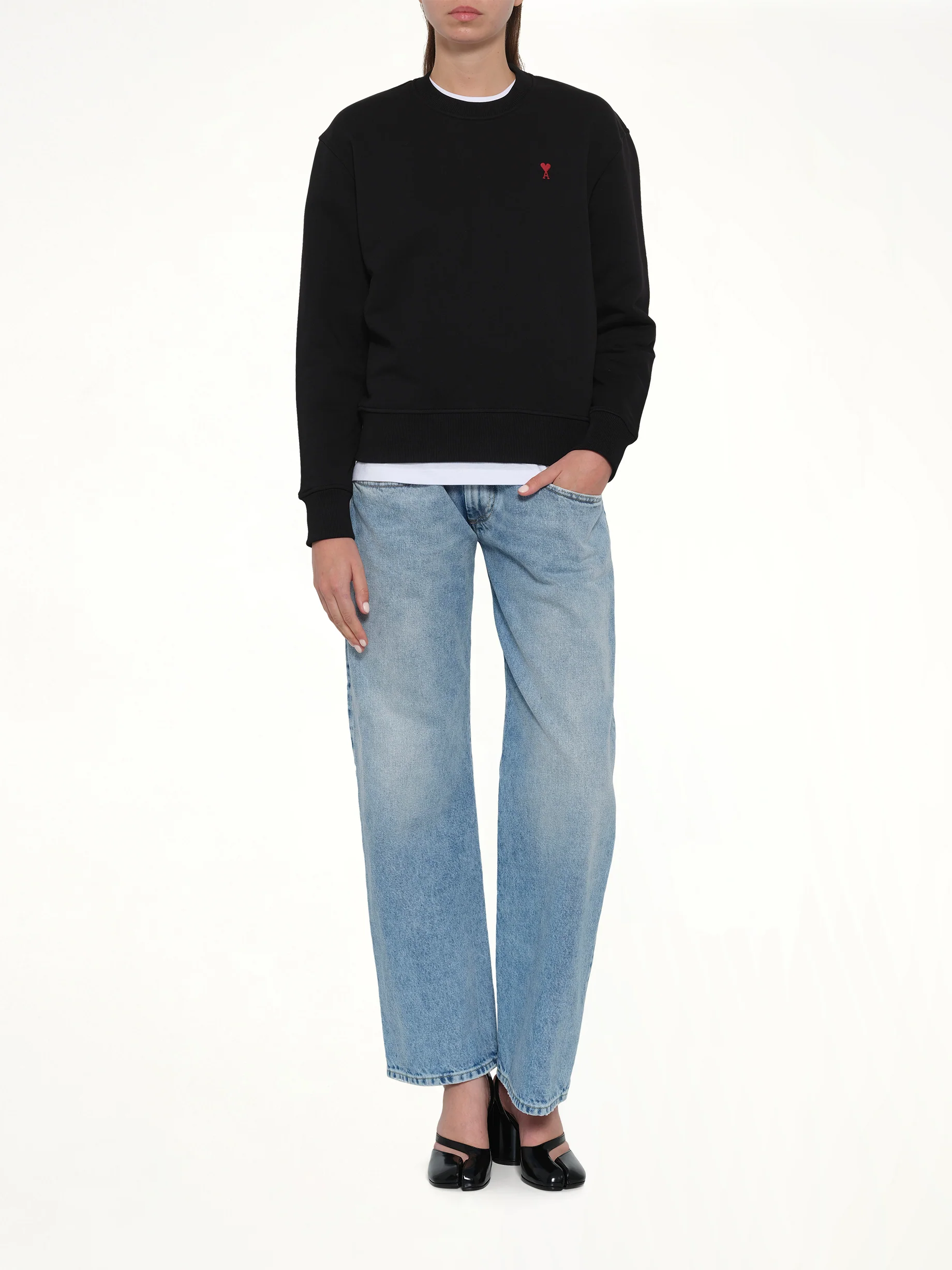 Red Ami De Coeur Sweatshirt in Black - Image 10
